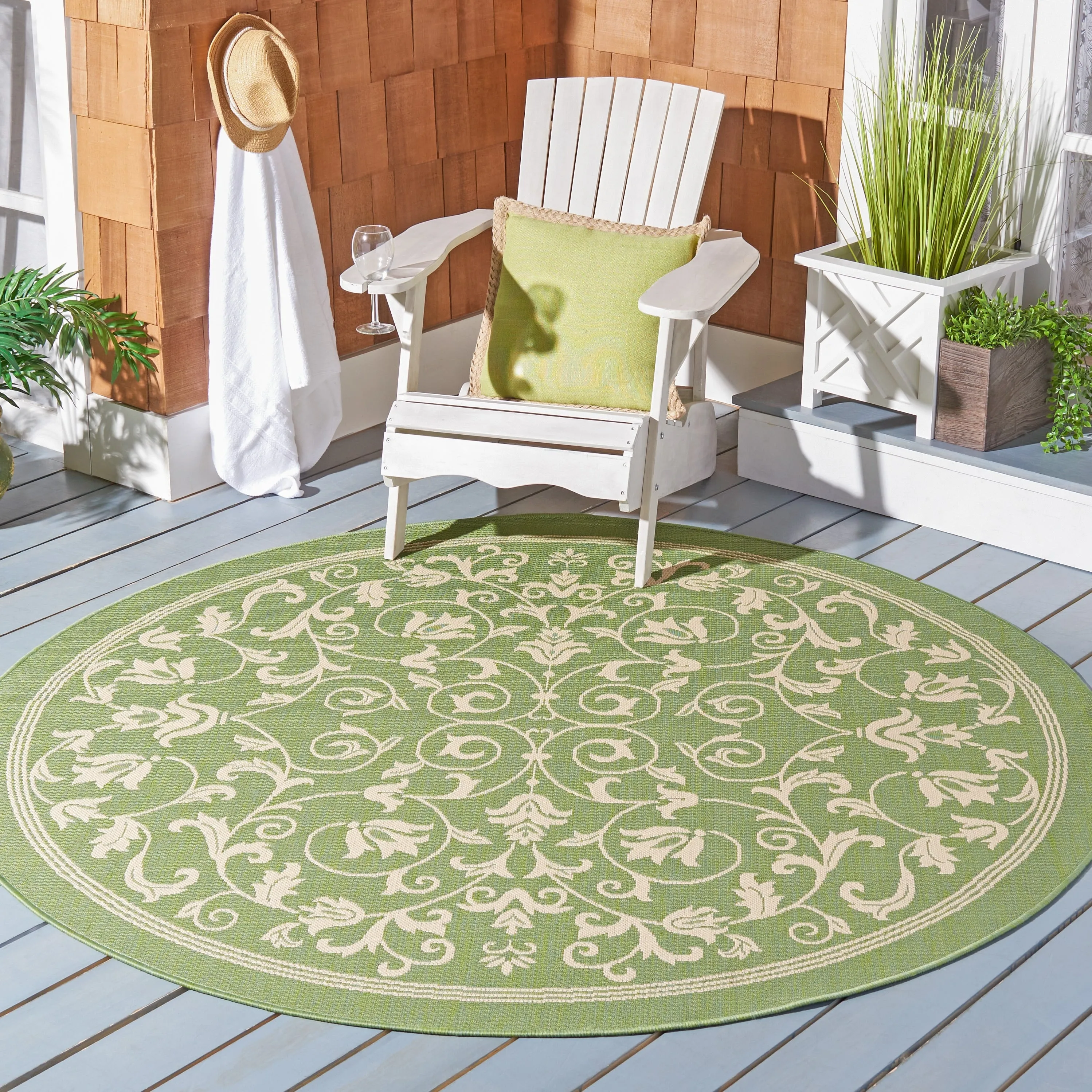 SAFAVIEH Courtyard Miljeta Indoor/ Outdoor Waterproof Patio Backyard Rug
