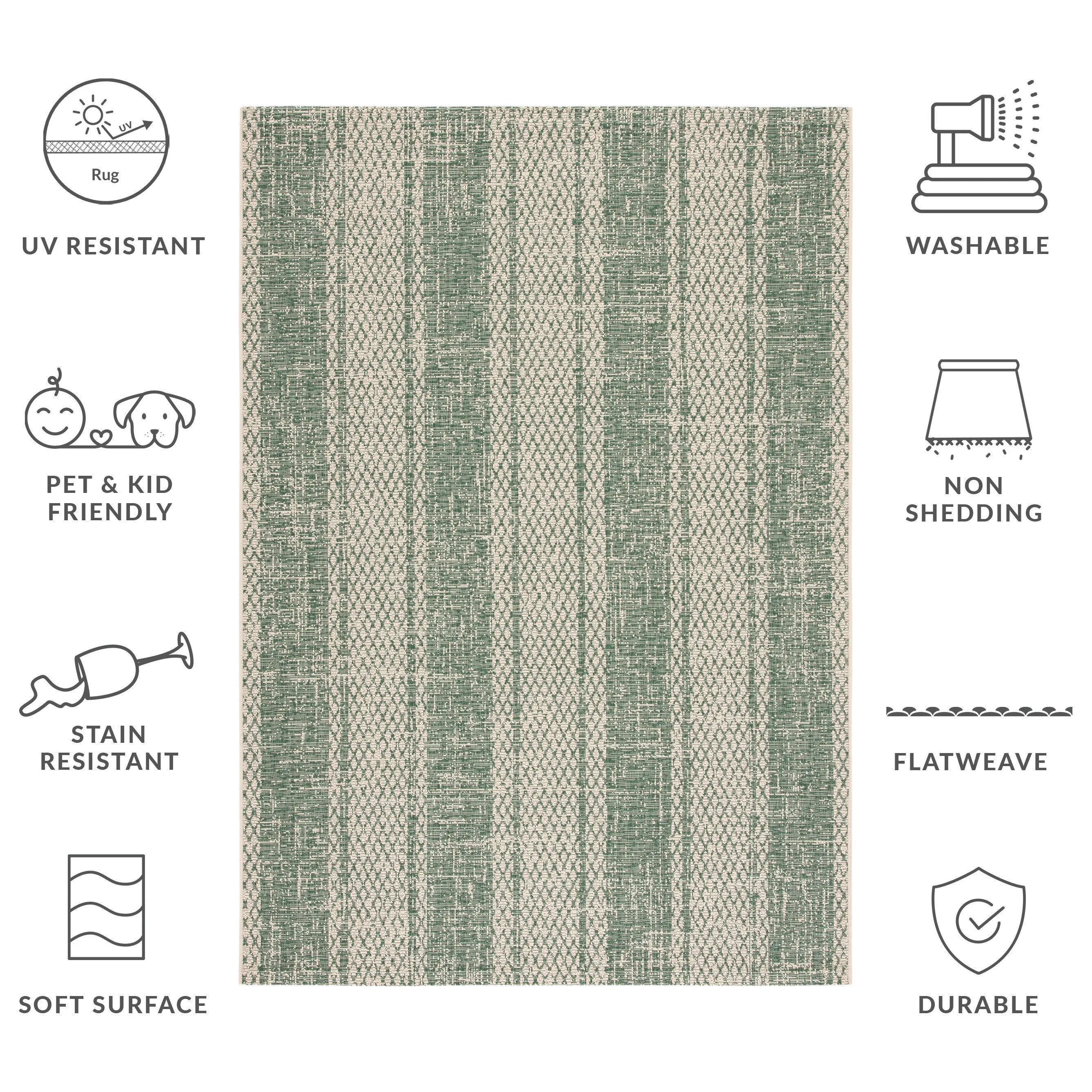 SAFAVIEH Courtyard Nadya Indoor/ Outdoor Waterproof Patio Backyard Rug
