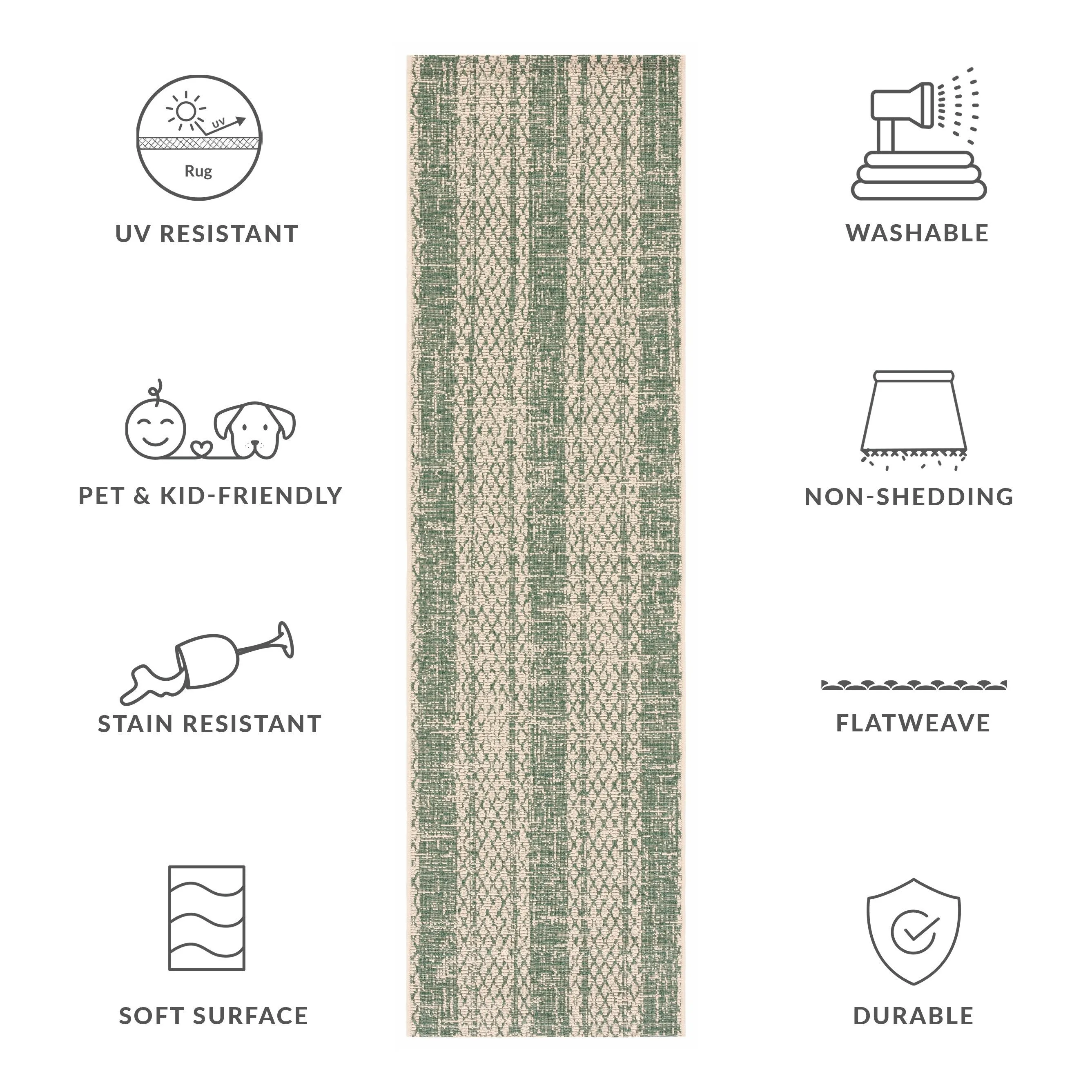 SAFAVIEH Courtyard Nadya Indoor/ Outdoor Waterproof Patio Backyard Rug