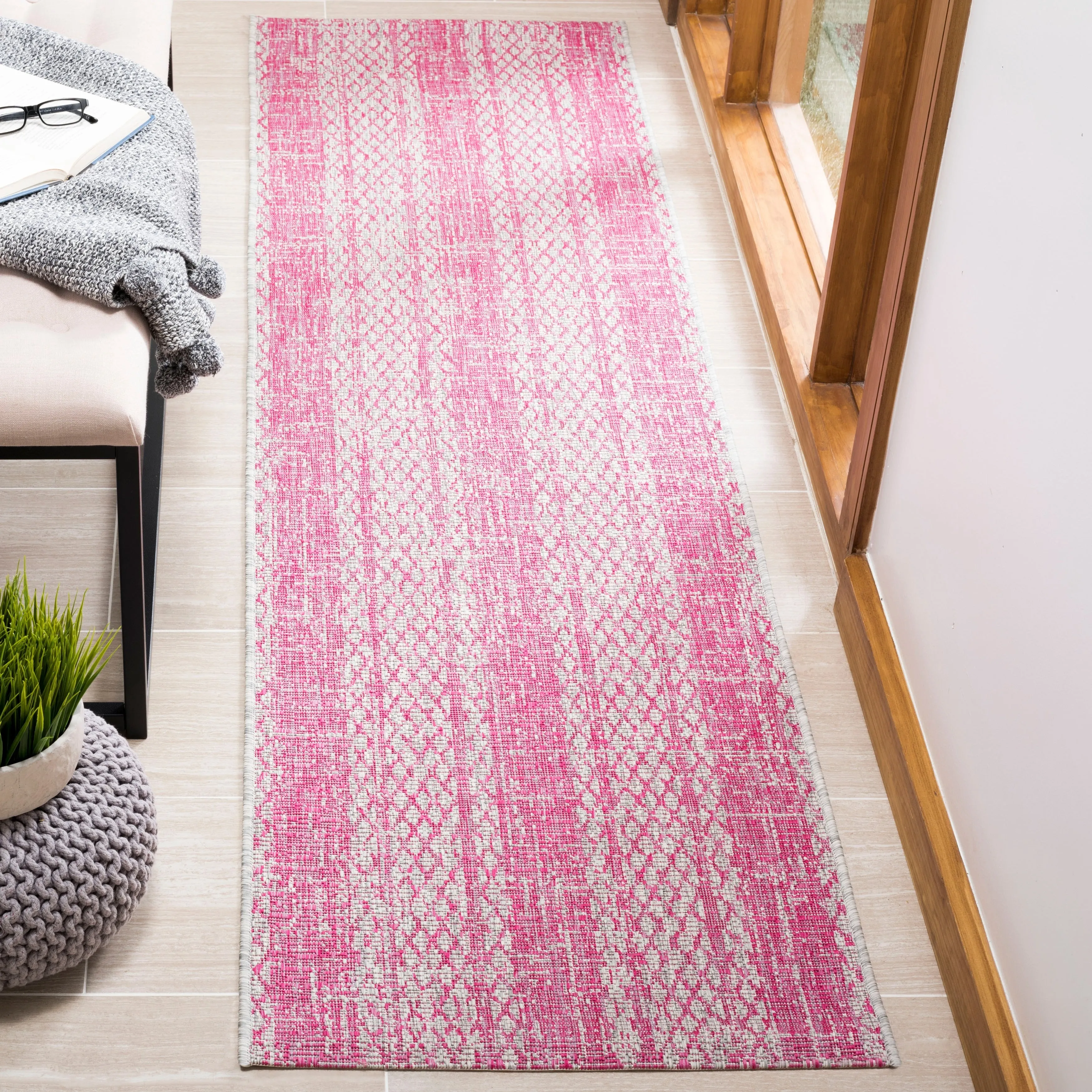 SAFAVIEH Courtyard Nanci Stripe Indoor/ Outdoor Waterproof Patio Backyard Rug