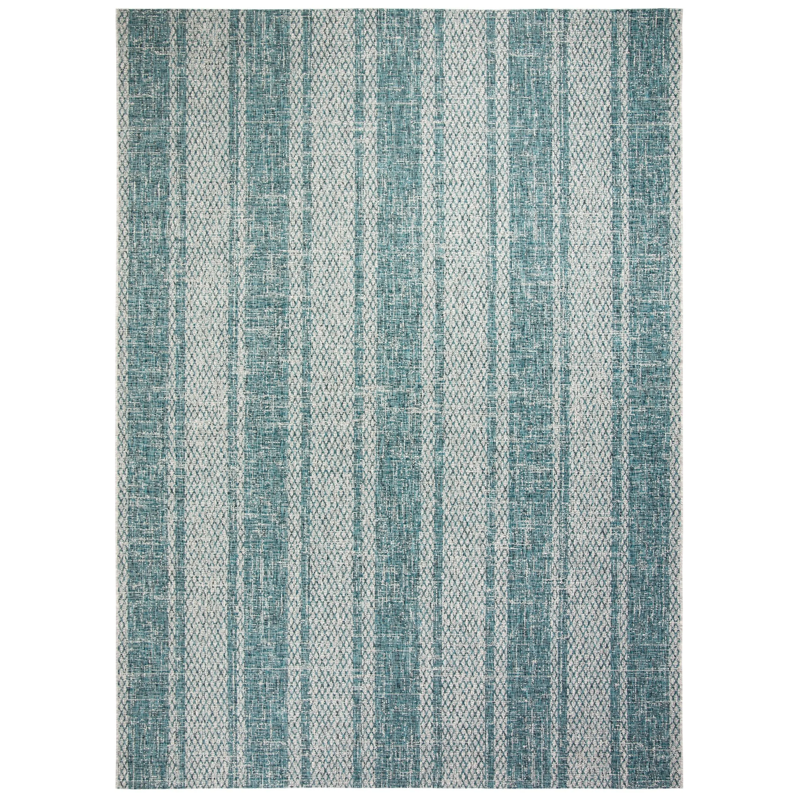 SAFAVIEH Courtyard Nanci Stripe Indoor/ Outdoor Waterproof Patio Backyard Rug