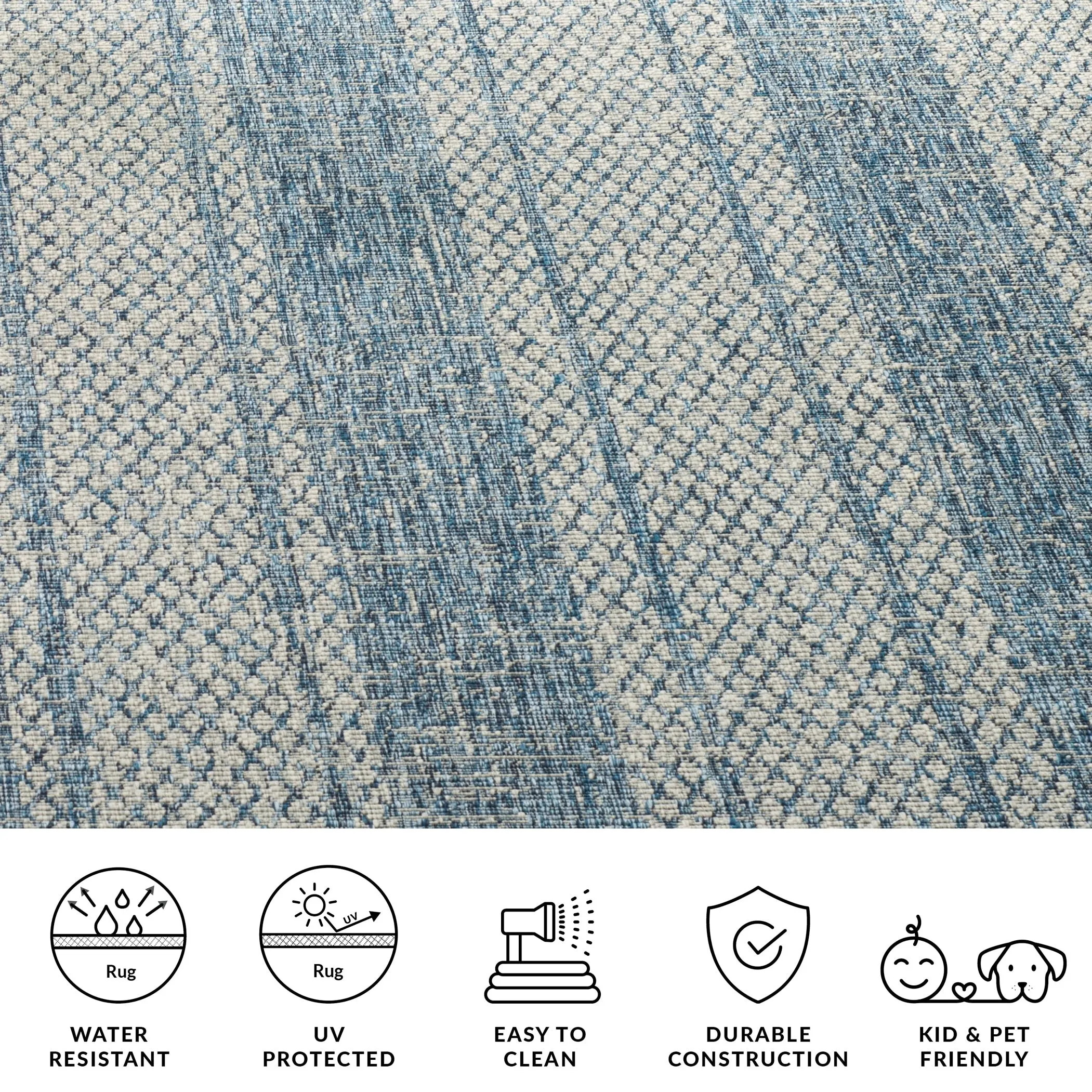 SAFAVIEH Courtyard Nanci Stripe Indoor/ Outdoor Waterproof Patio Backyard Rug