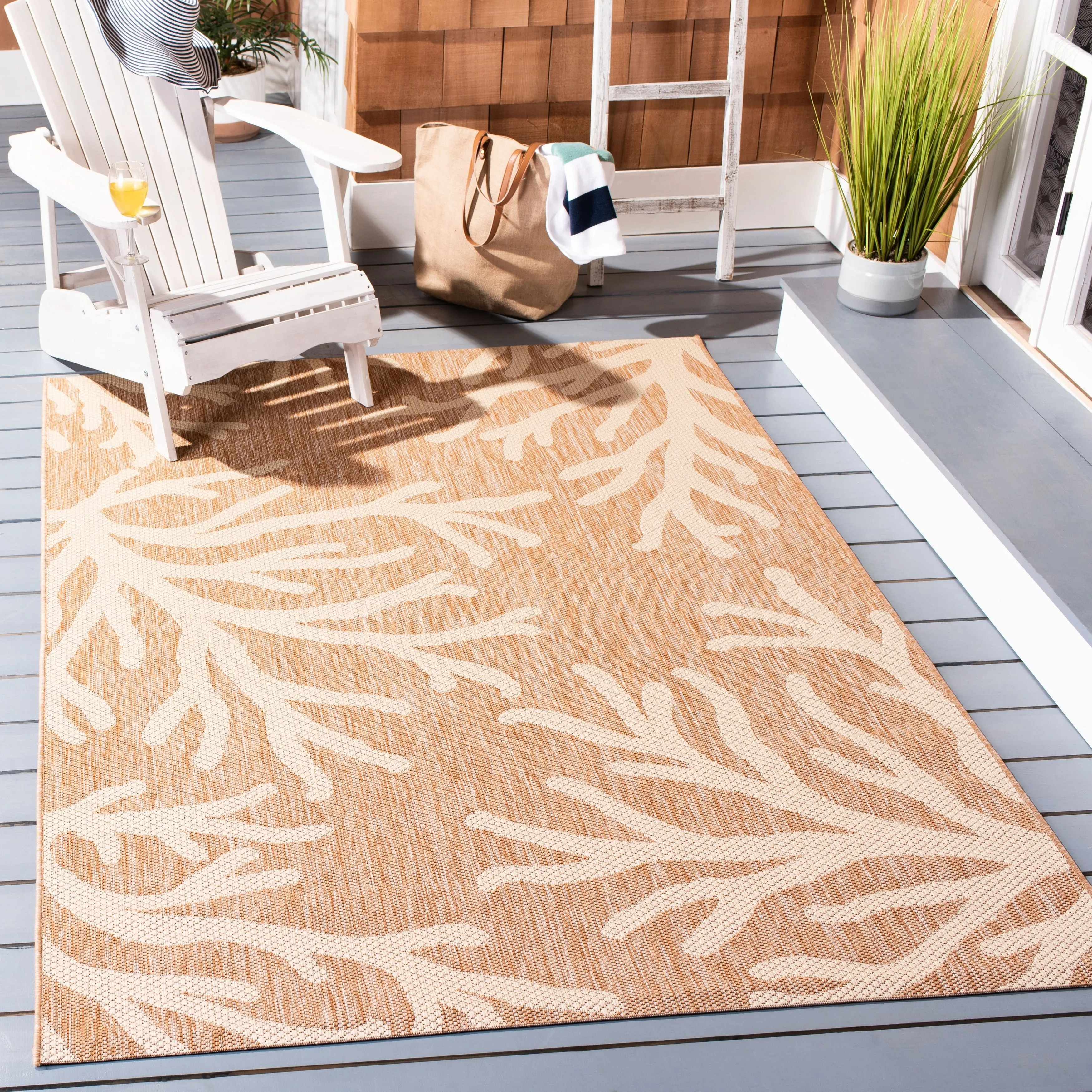 SAFAVIEH Courtyard Nejla Indoor/ Outdoor Waterproof Patio Backyard Rug