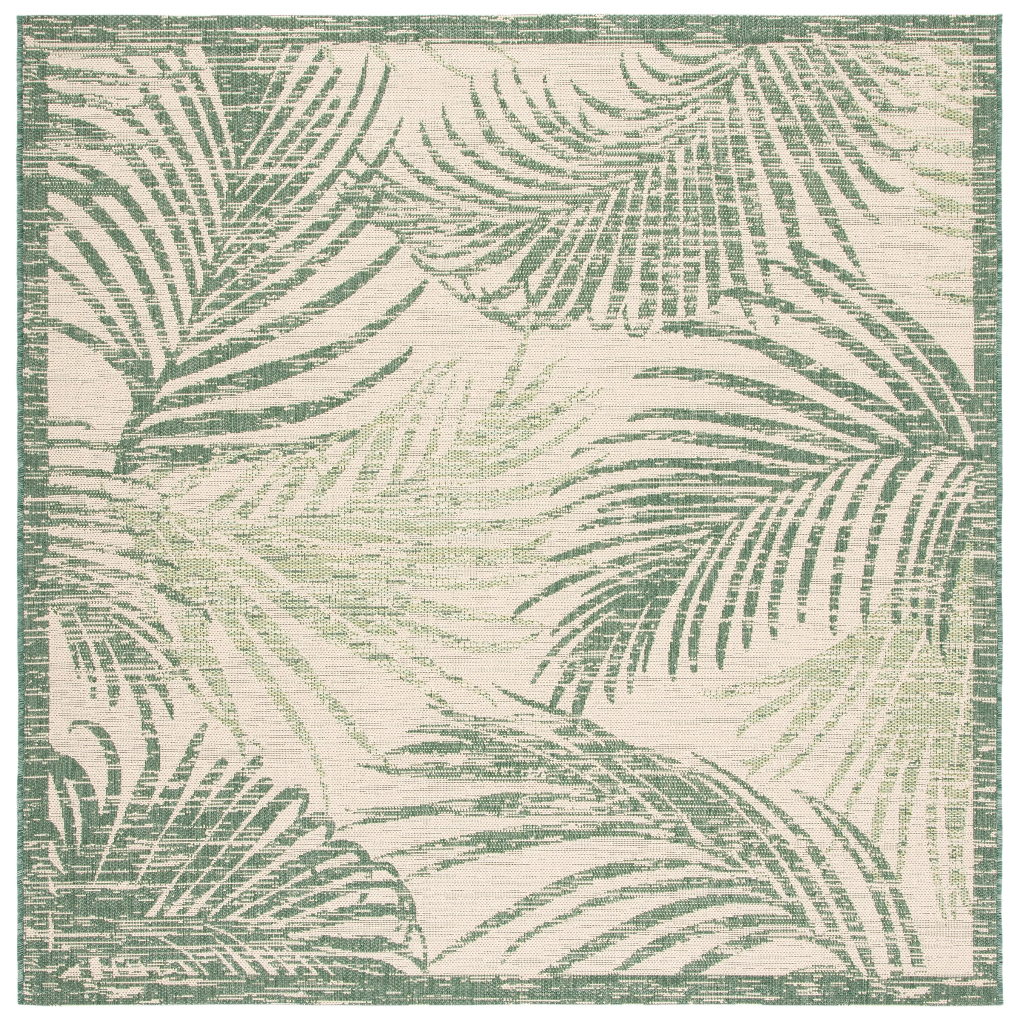 SAFAVIEH Courtyard Nott Tropical Indoor/ Outdoor Waterproof Patio Backyard Rug