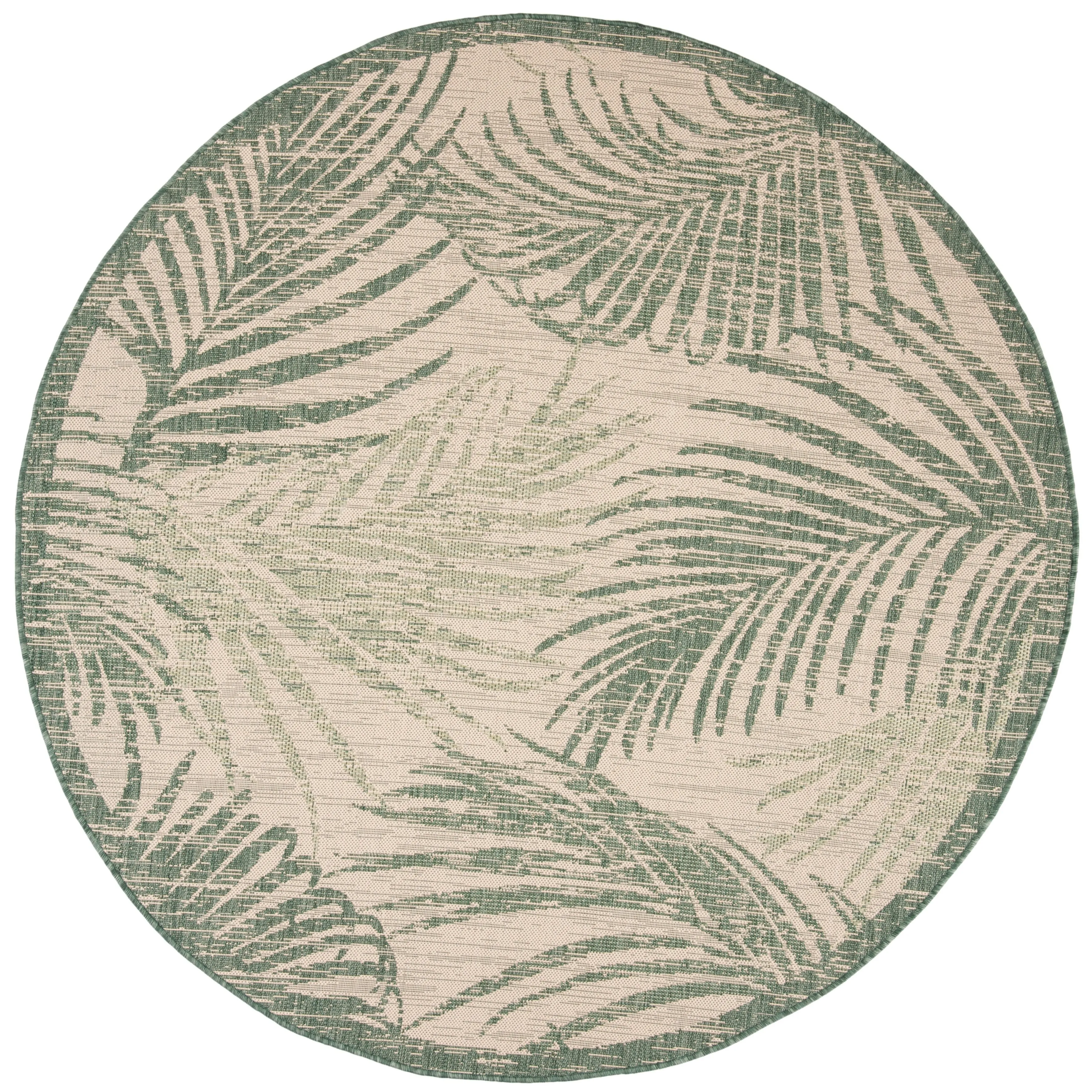 SAFAVIEH Courtyard Nott Tropical Indoor/ Outdoor Waterproof Patio Backyard Rug