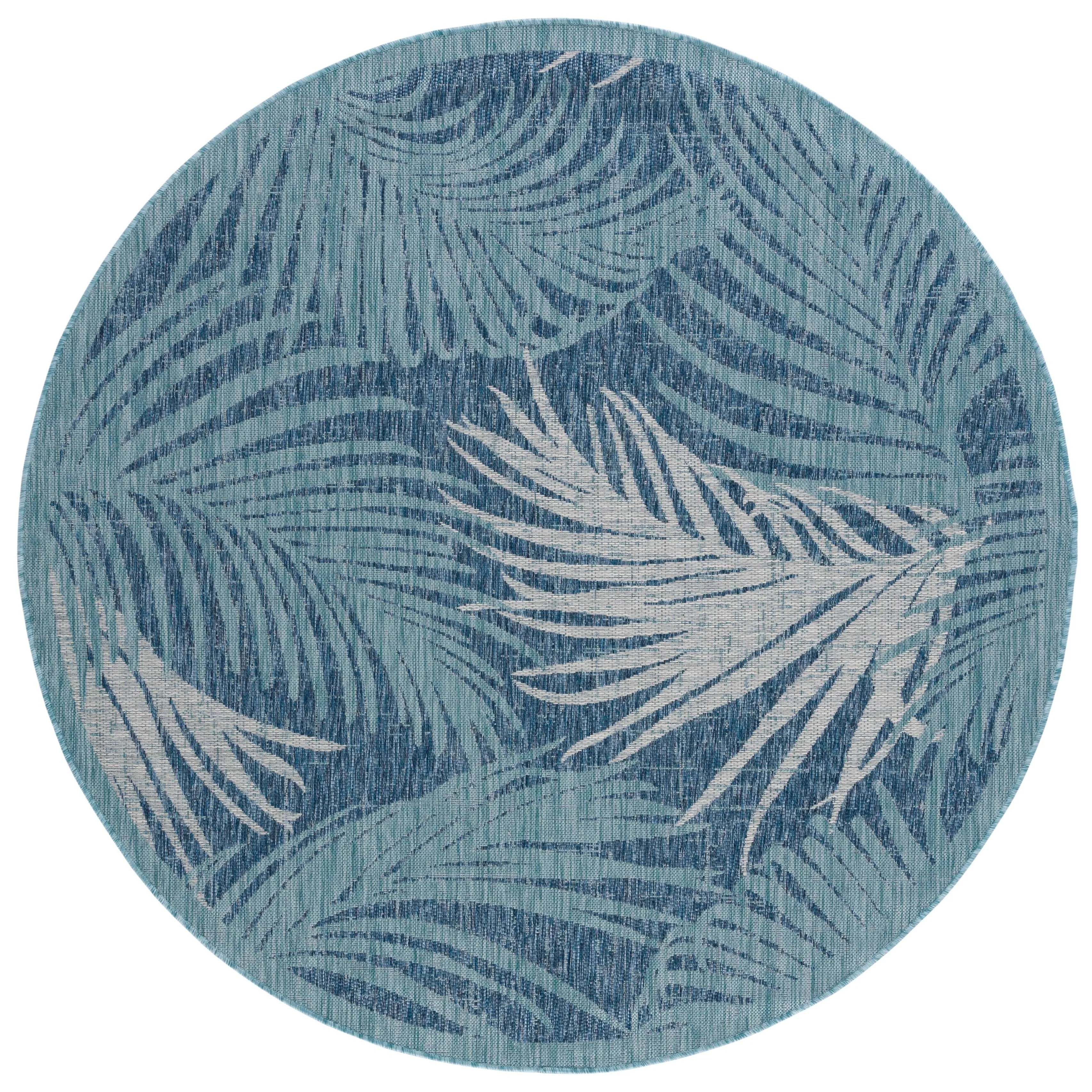 SAFAVIEH Courtyard Nott Tropical Indoor/ Outdoor Waterproof Patio Backyard Rug