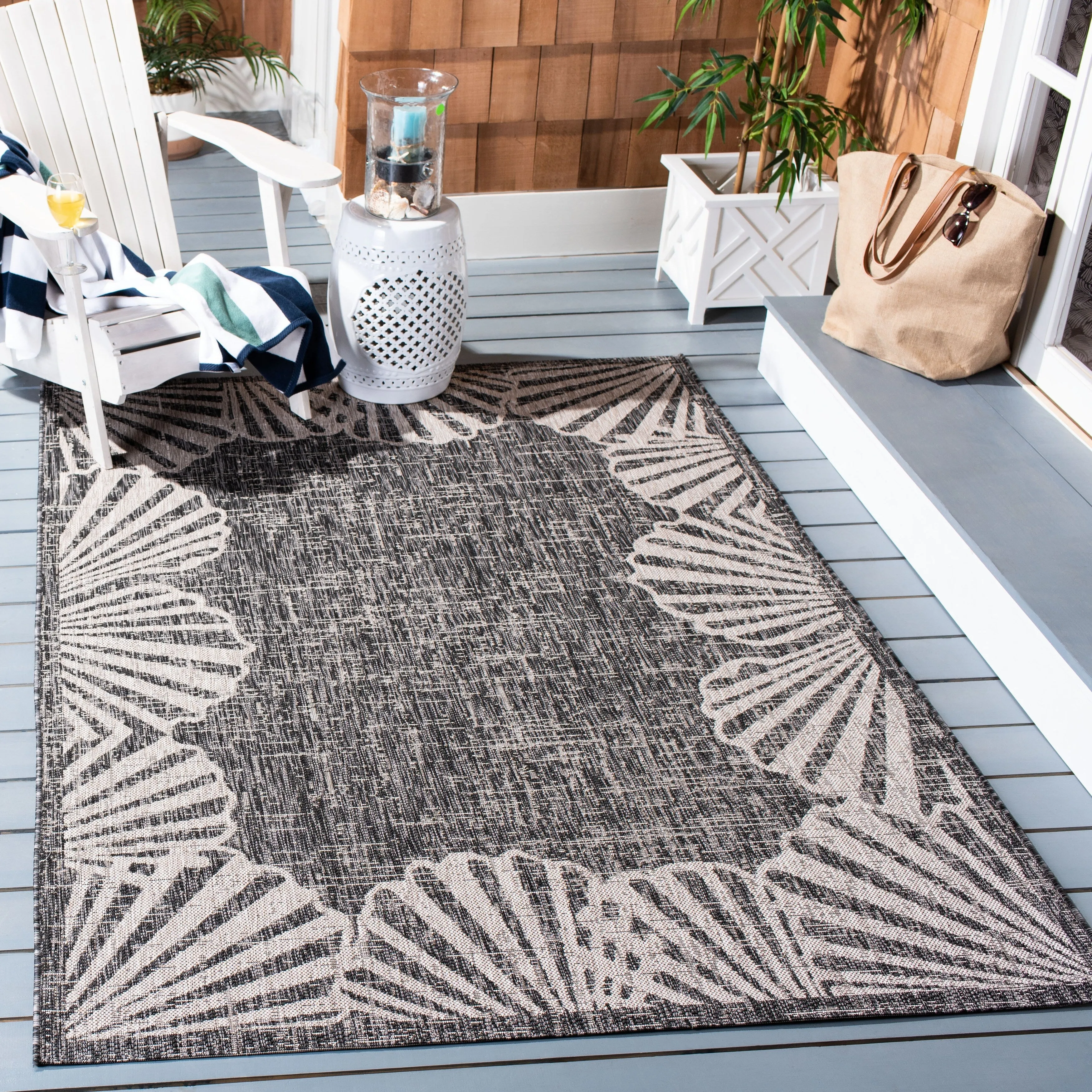 SAFAVIEH Courtyard Pusa Indoor/ Outdoor Waterproof Patio Backyard Rug