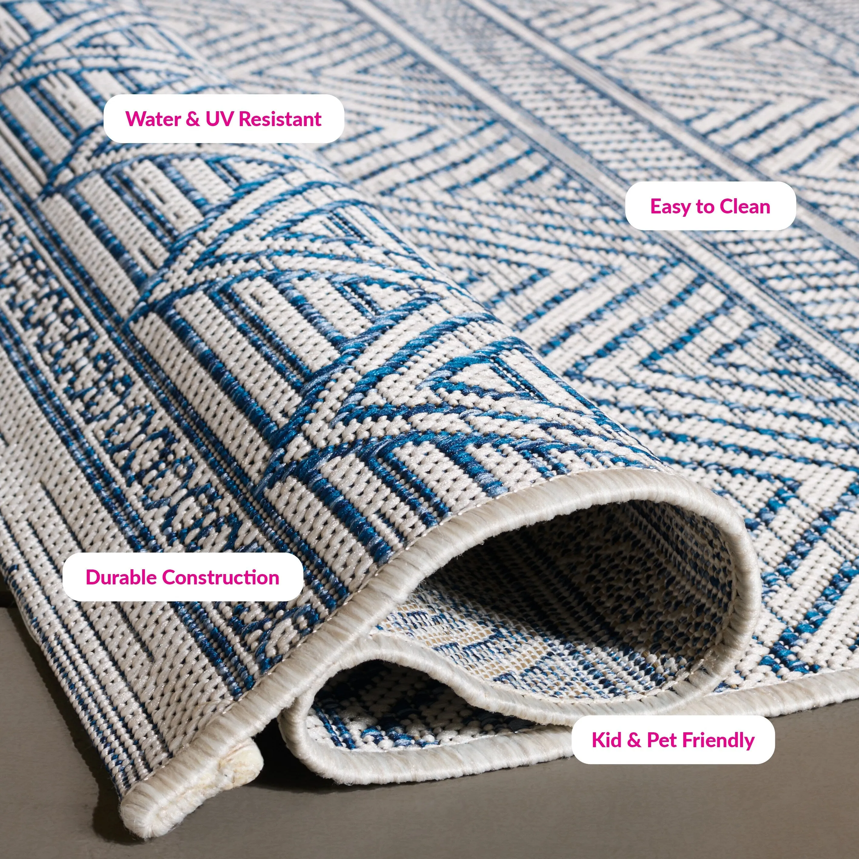 SAFAVIEH Courtyard Rozenn Indoor/ Outdoor Waterproof Patio Backyard Rug