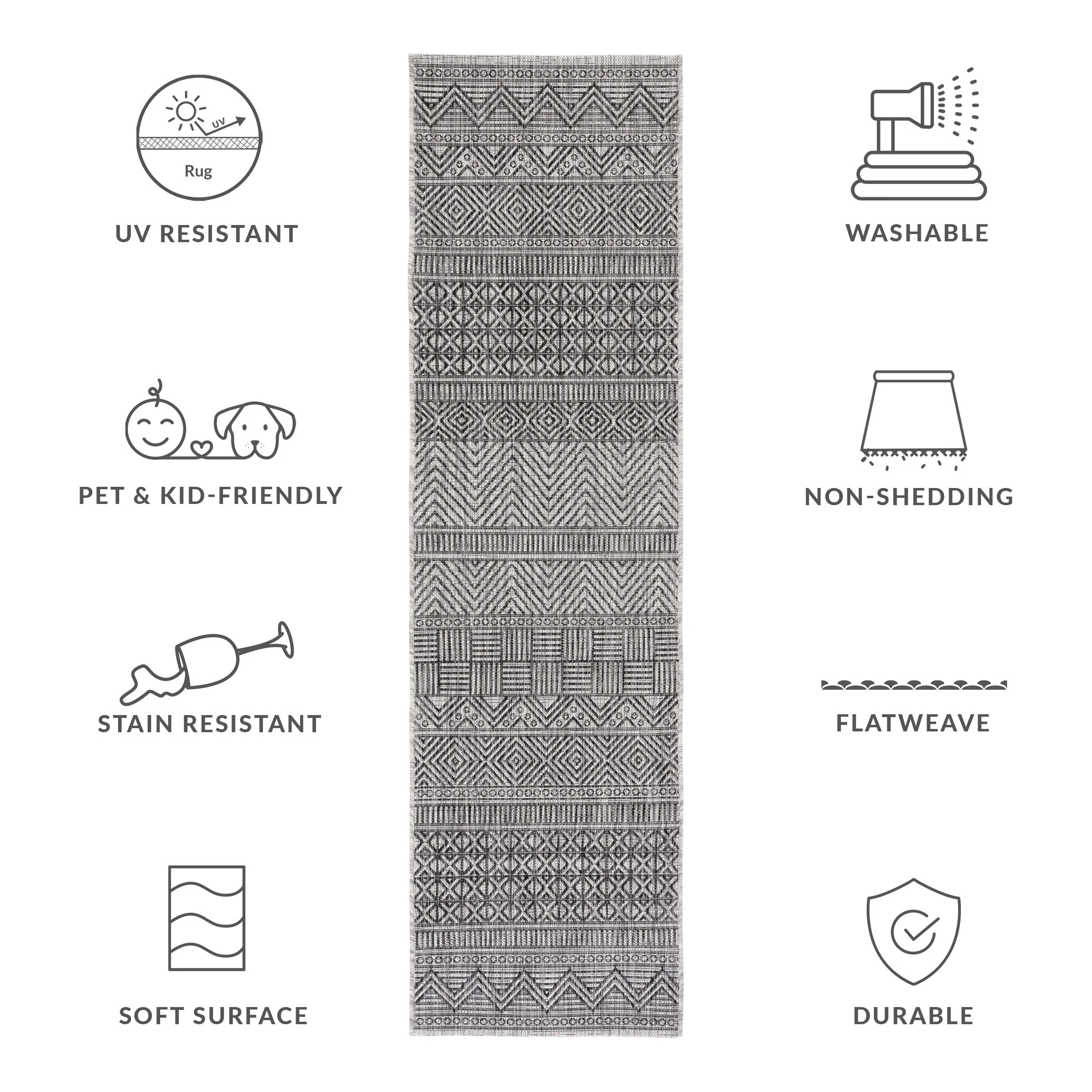 SAFAVIEH Courtyard Rozenn Indoor/ Outdoor Waterproof Patio Backyard Rug