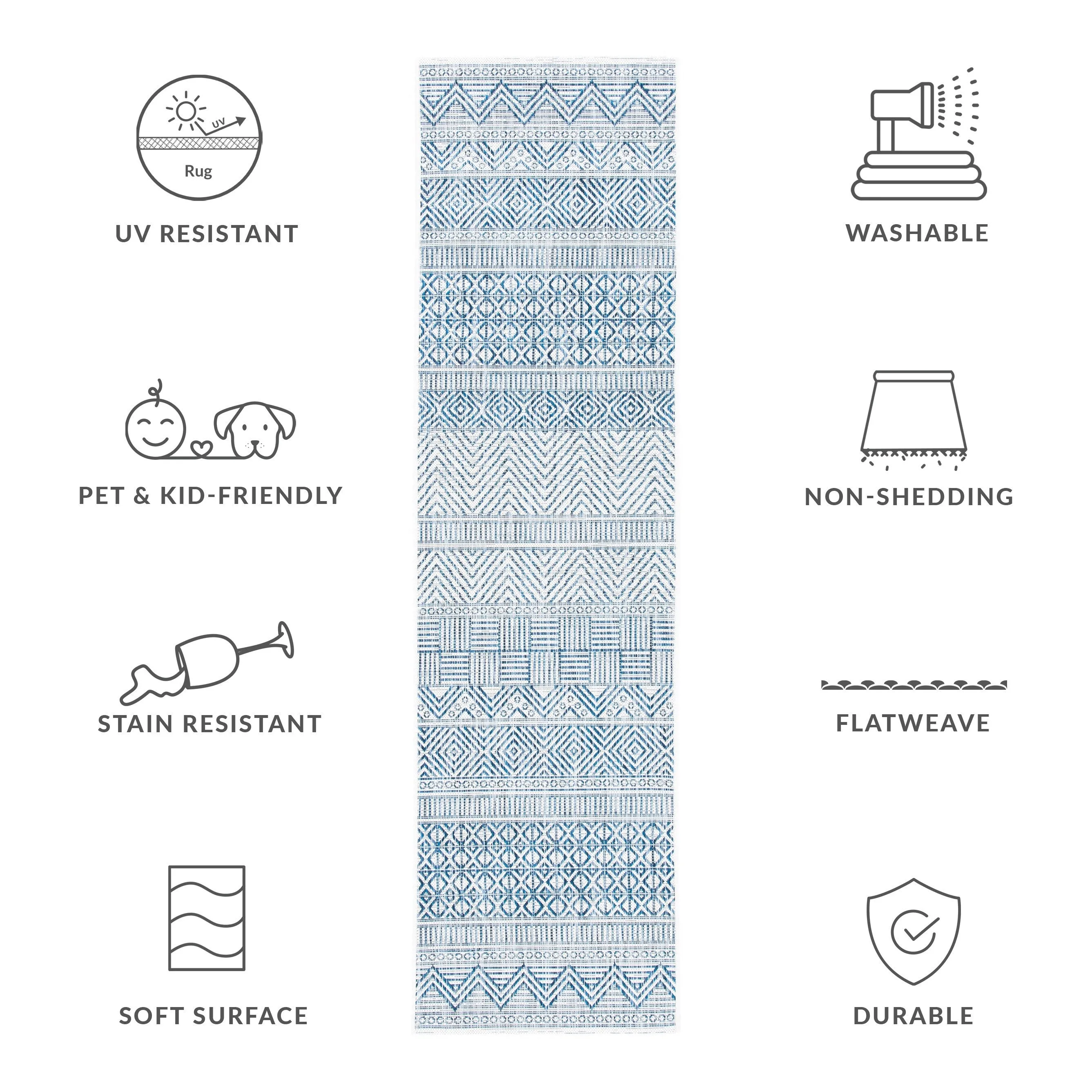SAFAVIEH Courtyard Rozenn Indoor/ Outdoor Waterproof Patio Backyard Rug