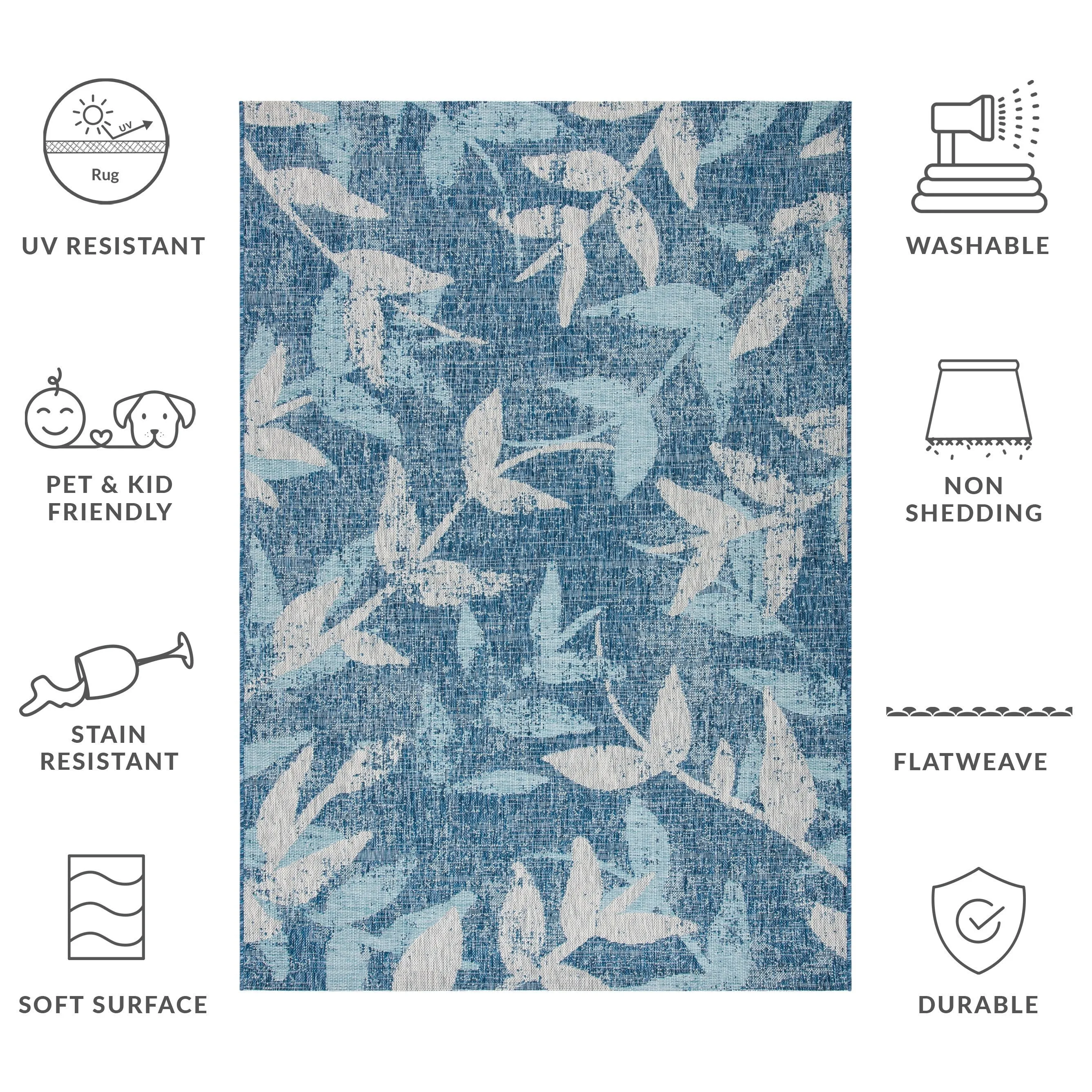 SAFAVIEH Courtyard Rula Indoor/Outdoor Waterproof Patio Backyard Rug
