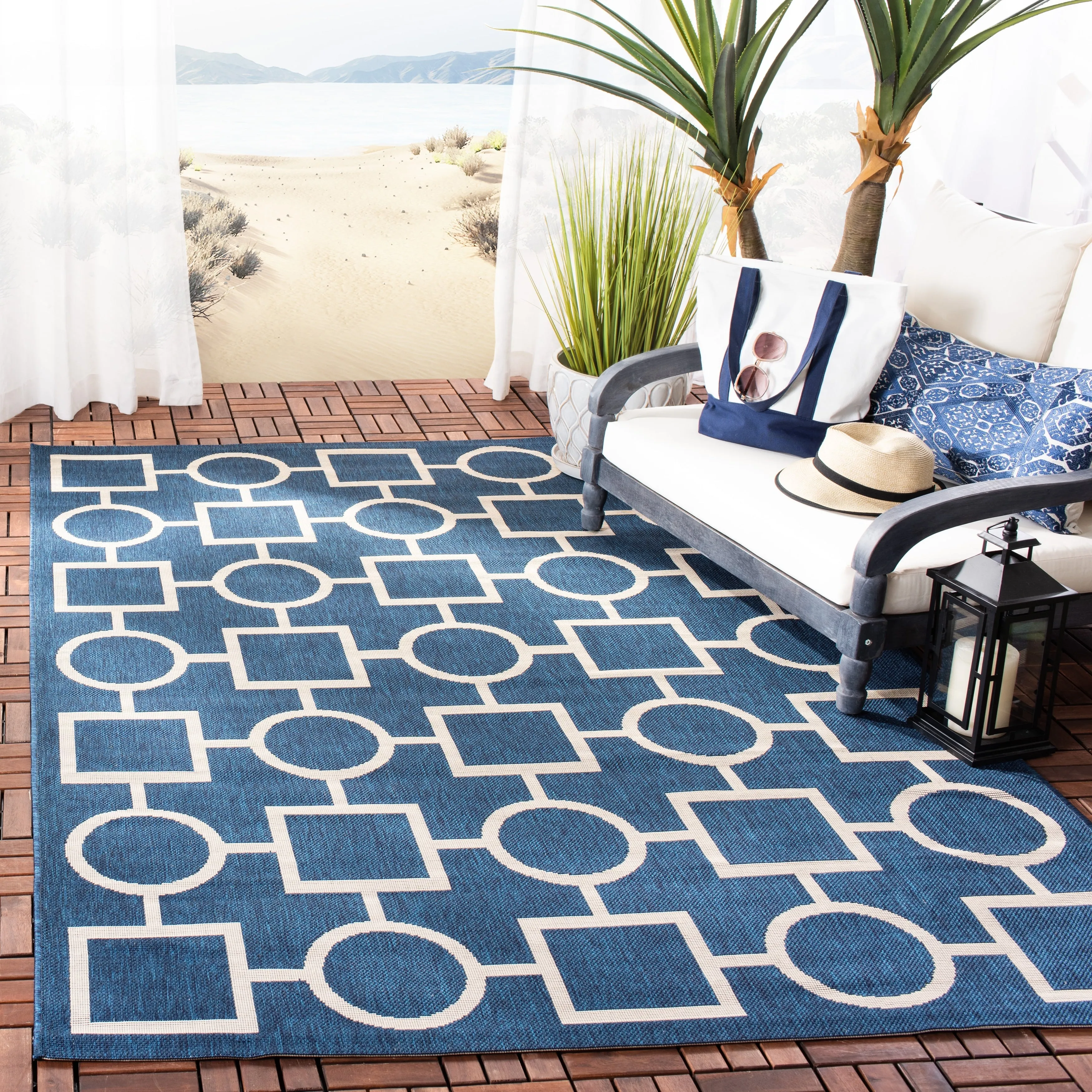 SAFAVIEH Courtyard Sharlene Indoor/ Outdoor Waterproof Patio Backyard Rug