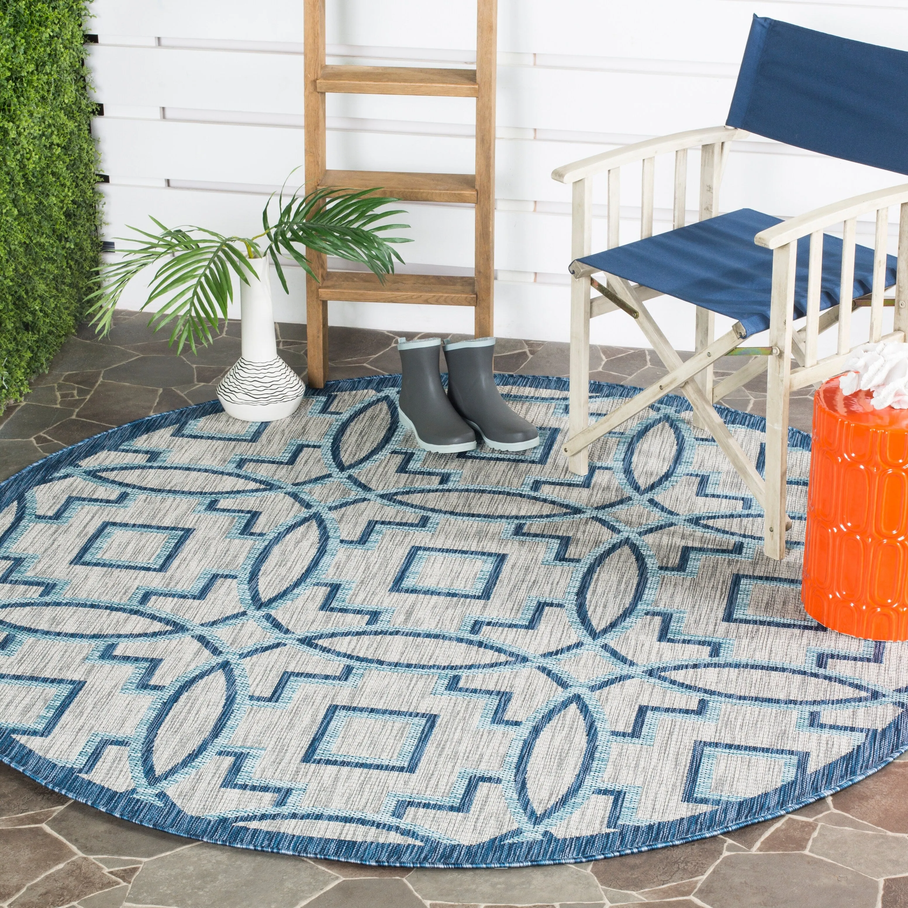 SAFAVIEH Courtyard Shelvia Indoor/ Outdoor Waterproof Patio Backyard Rug