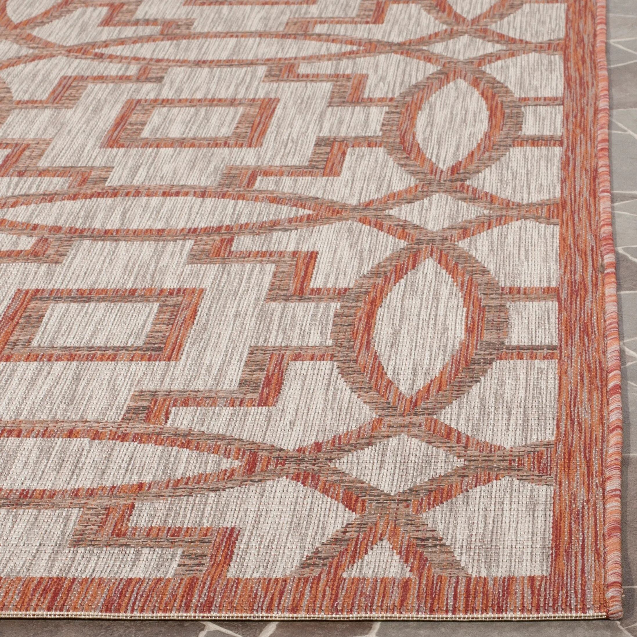 SAFAVIEH Courtyard Shelvia Indoor/ Outdoor Waterproof Patio Backyard Rug