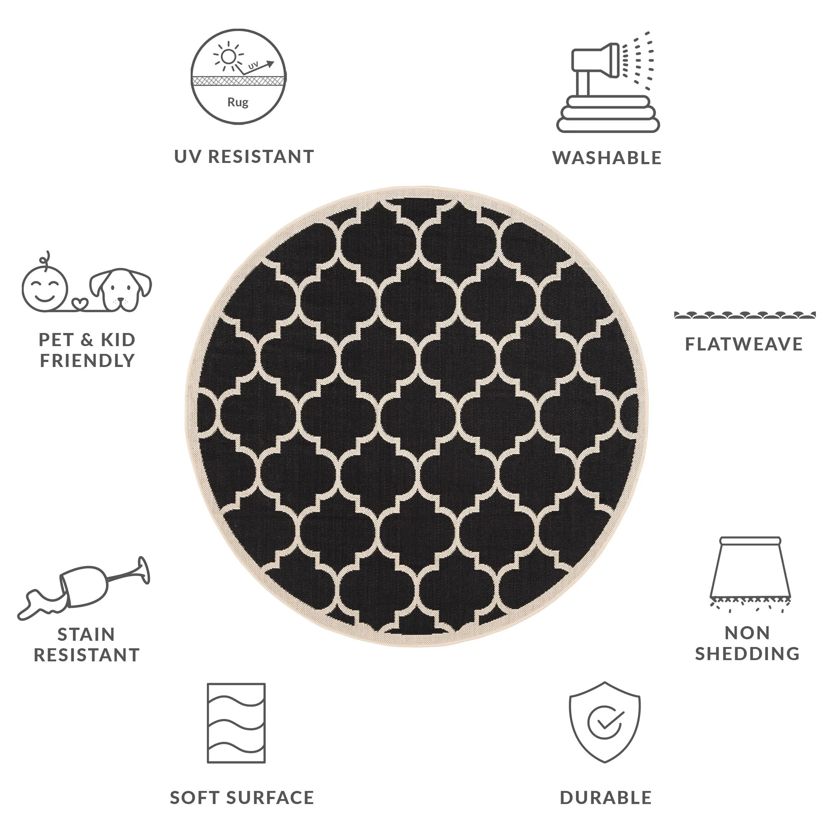 SAFAVIEH Courtyard Sibel Indoor /Outdoor Waterproof Patio Backyard Rug