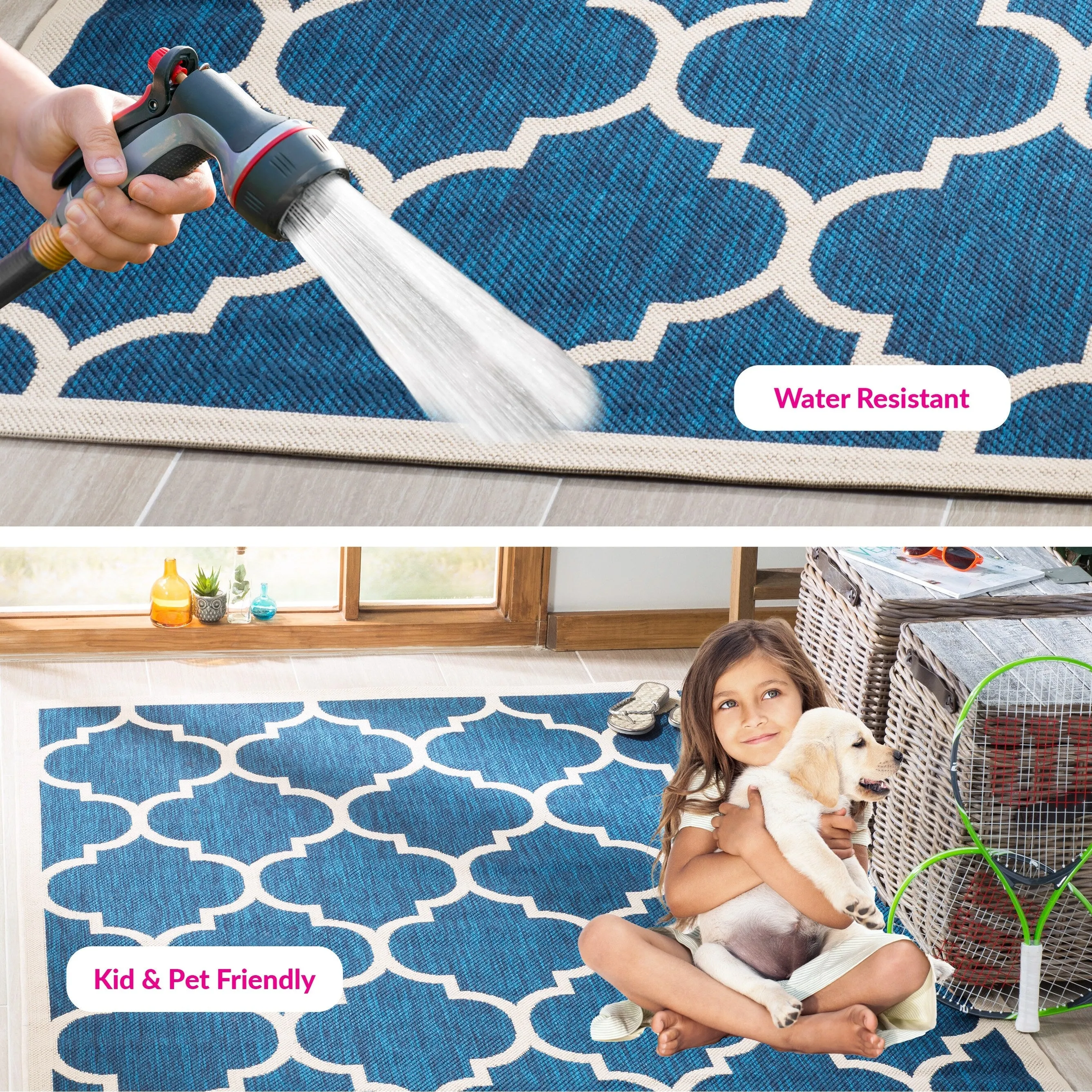 SAFAVIEH Courtyard Sibel Indoor /Outdoor Waterproof Patio Backyard Rug
