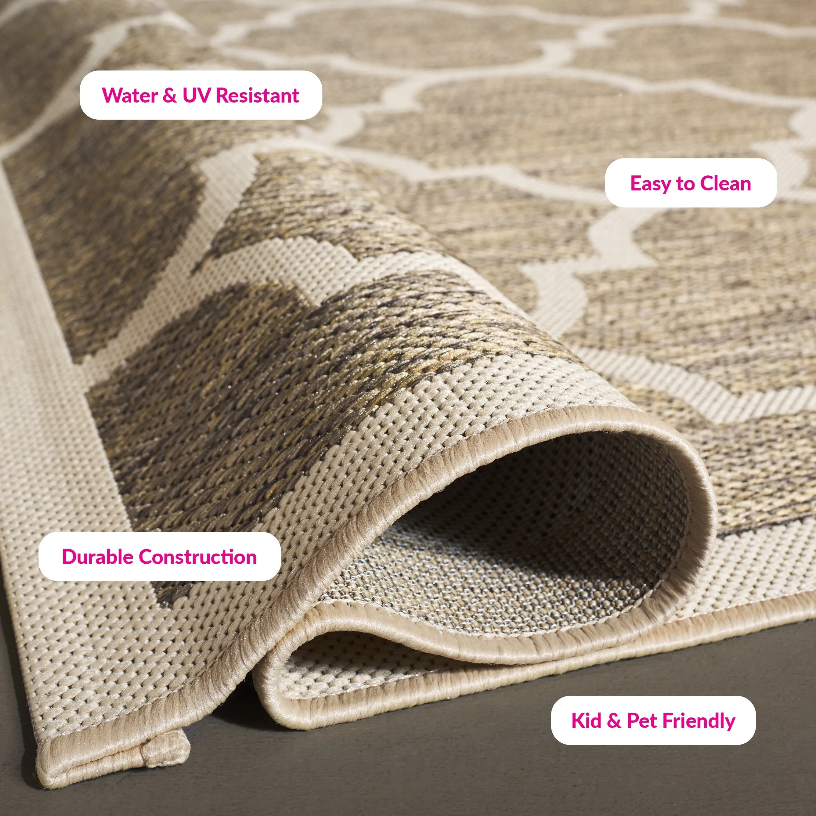 SAFAVIEH Courtyard Sibel Indoor /Outdoor Waterproof Patio Backyard Rug