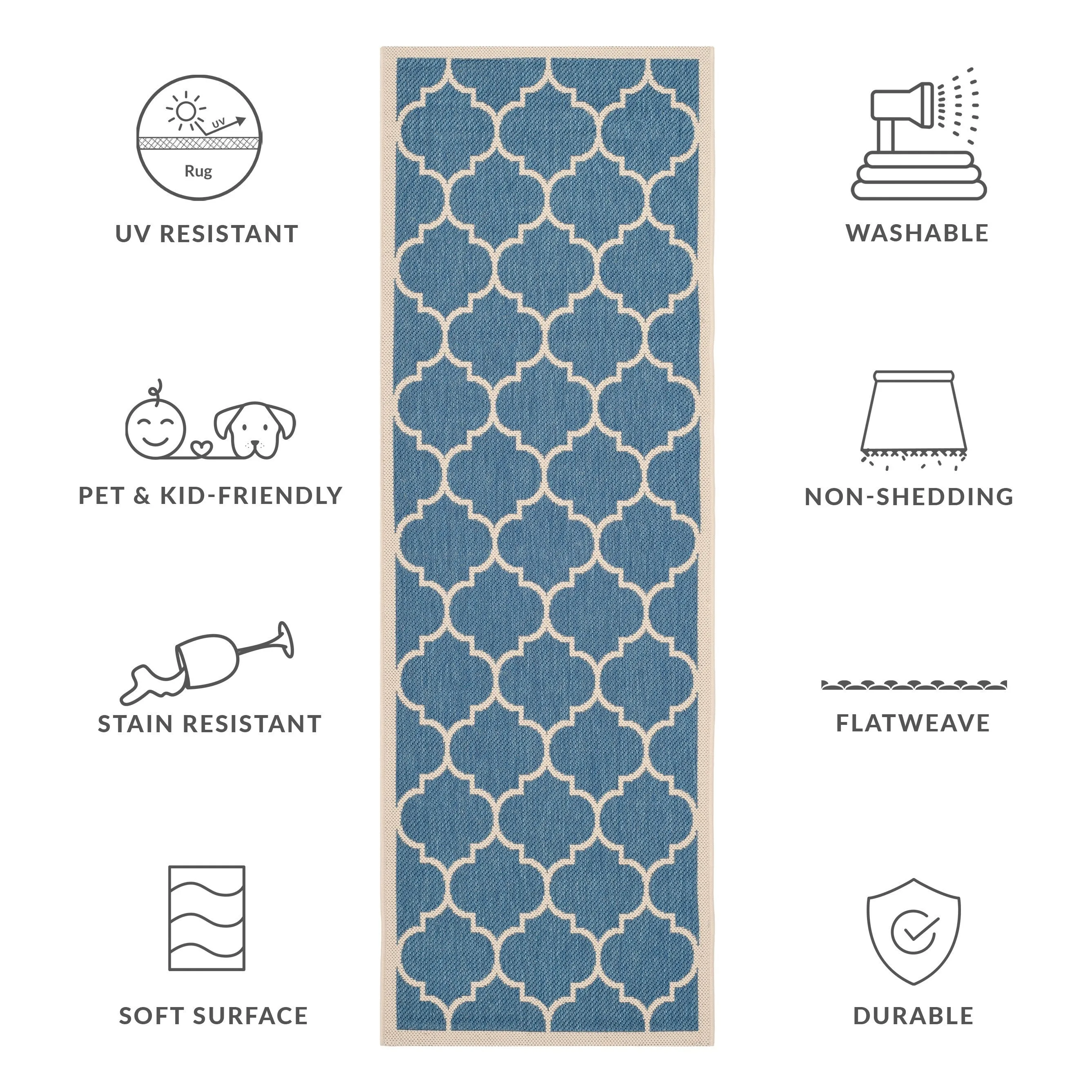SAFAVIEH Courtyard Sibel Indoor /Outdoor Waterproof Patio Backyard Rug