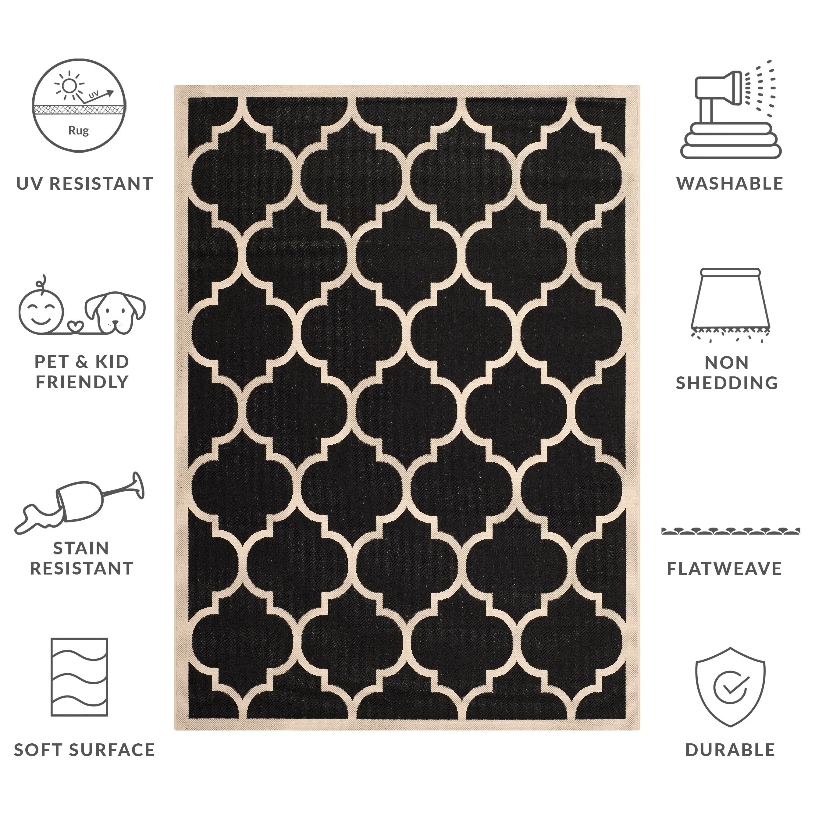SAFAVIEH Courtyard Sibel Indoor /Outdoor Waterproof Patio Backyard Rug