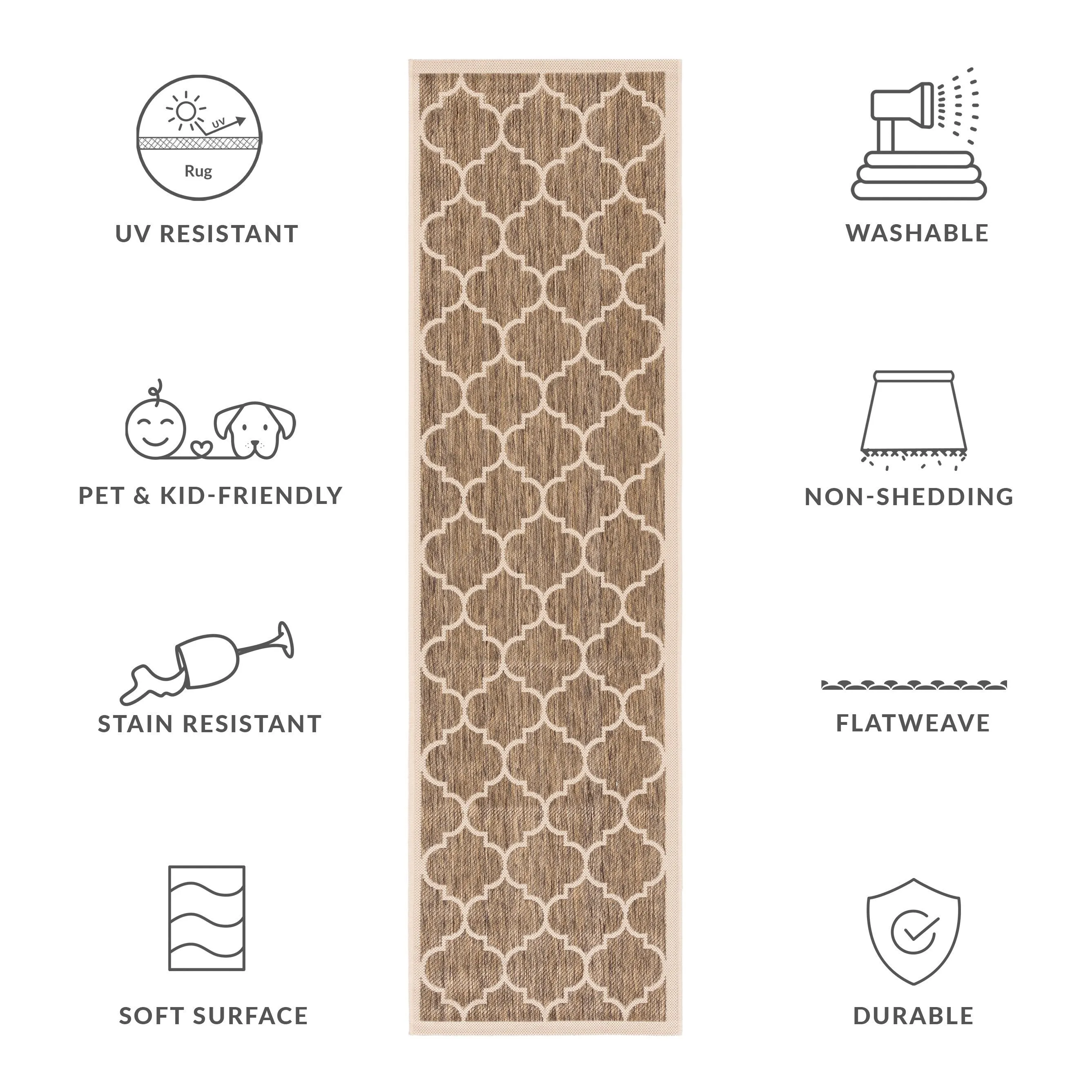 SAFAVIEH Courtyard Sibel Indoor /Outdoor Waterproof Patio Backyard Rug