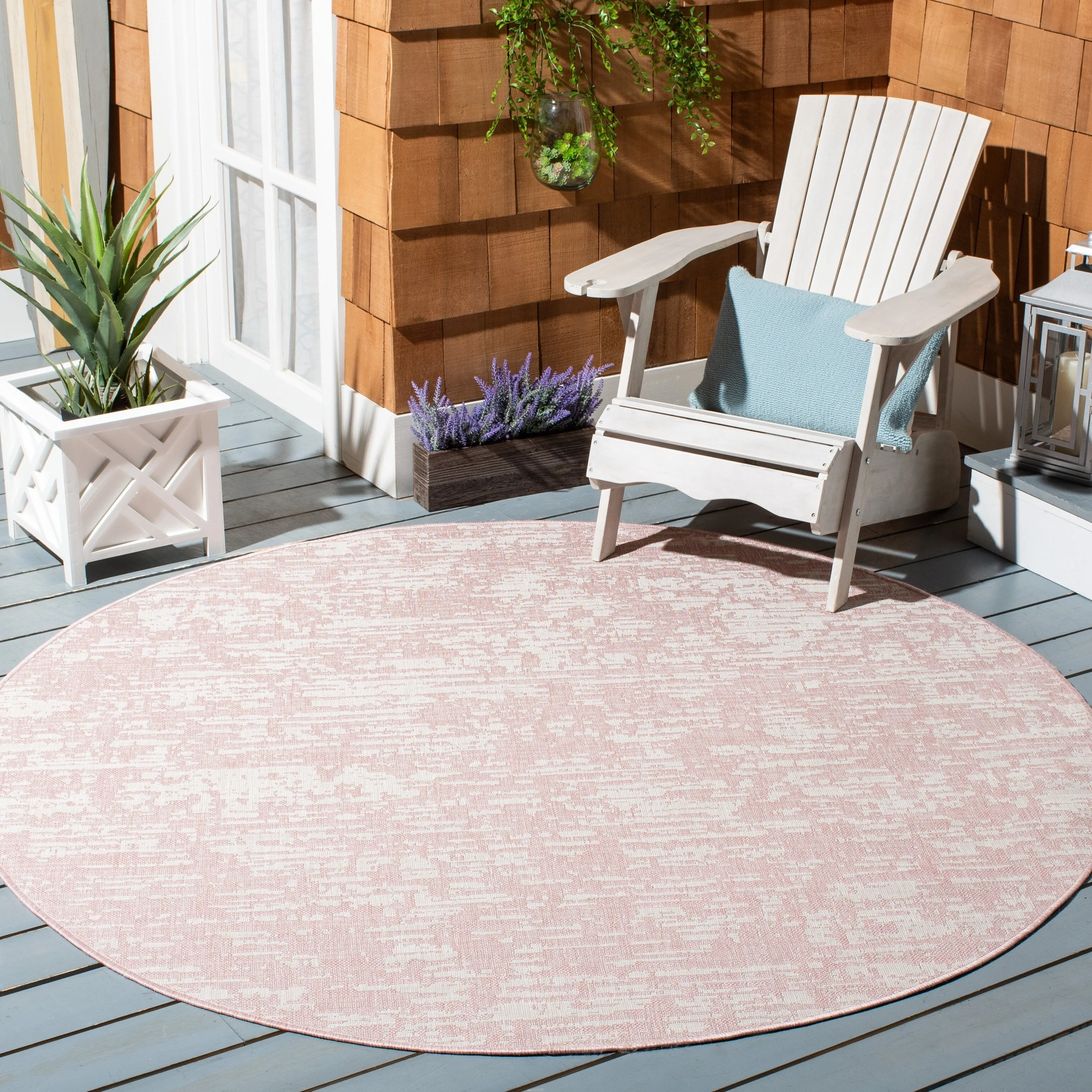 SAFAVIEH Courtyard Simcha Abstract Indoor/ Outdoor Waterproof Patio Backyard Rug