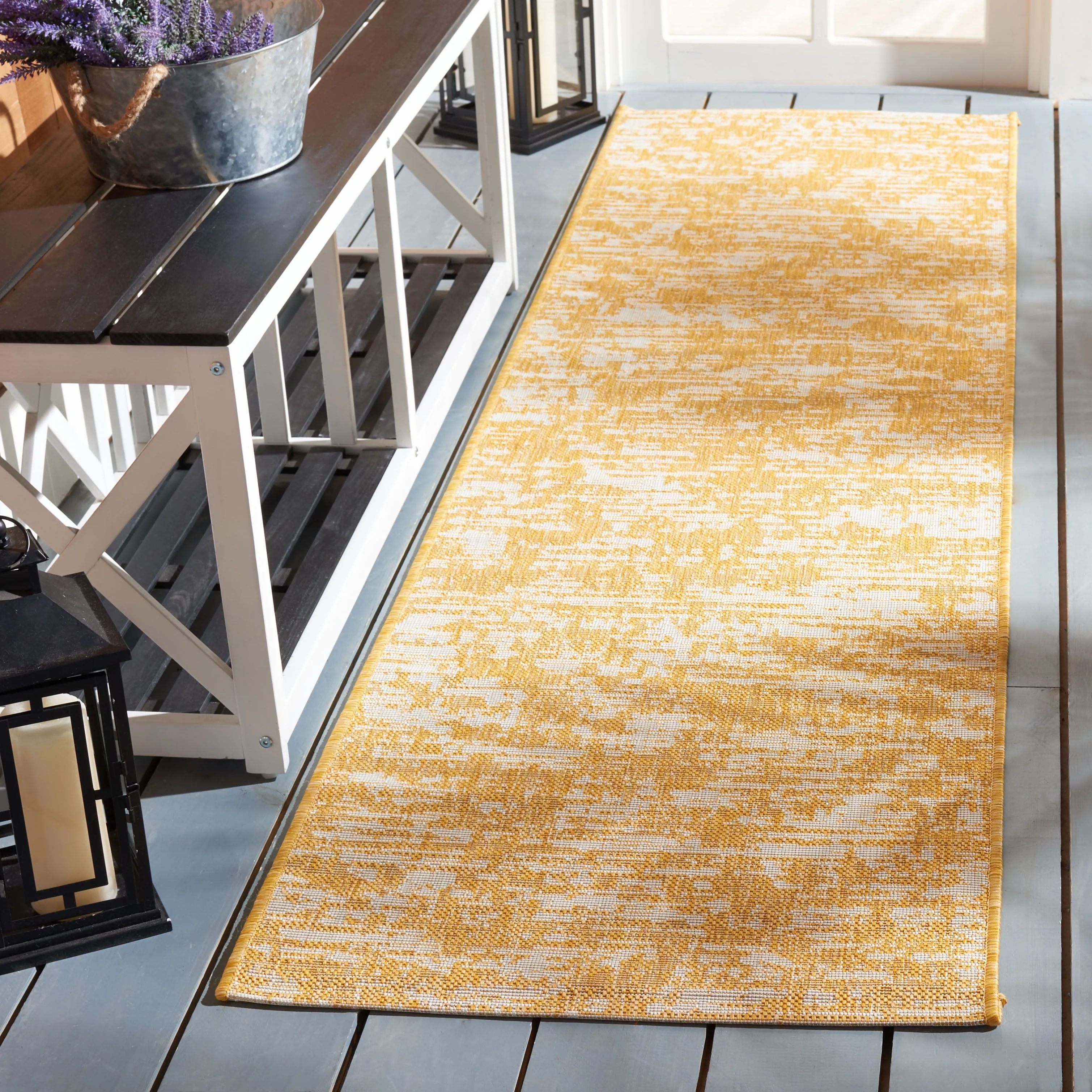 SAFAVIEH Courtyard Simcha Abstract Indoor/ Outdoor Waterproof Patio Backyard Rug