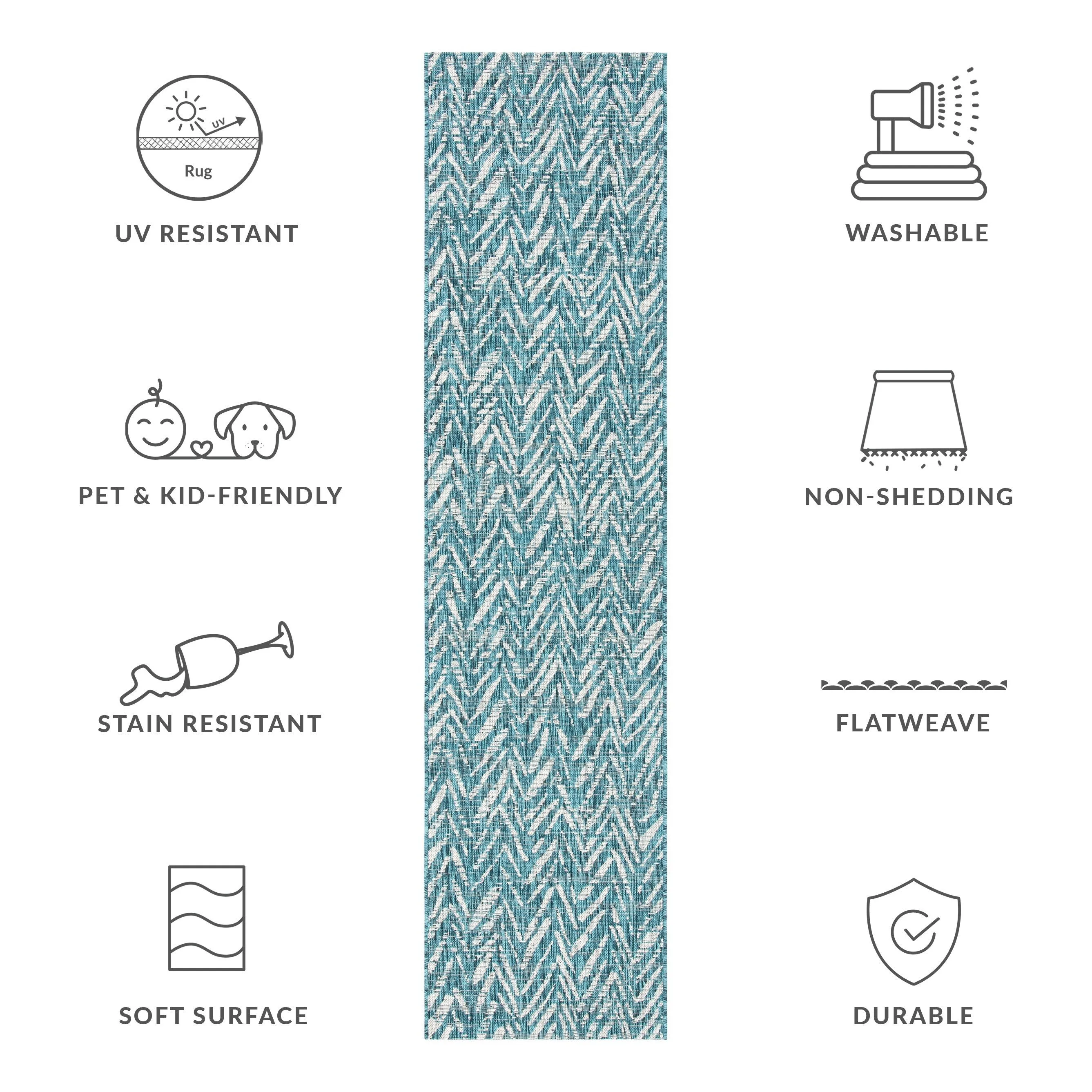 SAFAVIEH Courtyard Thin Indoor/ Outdoor Waterproof Patio Backyard Rug
