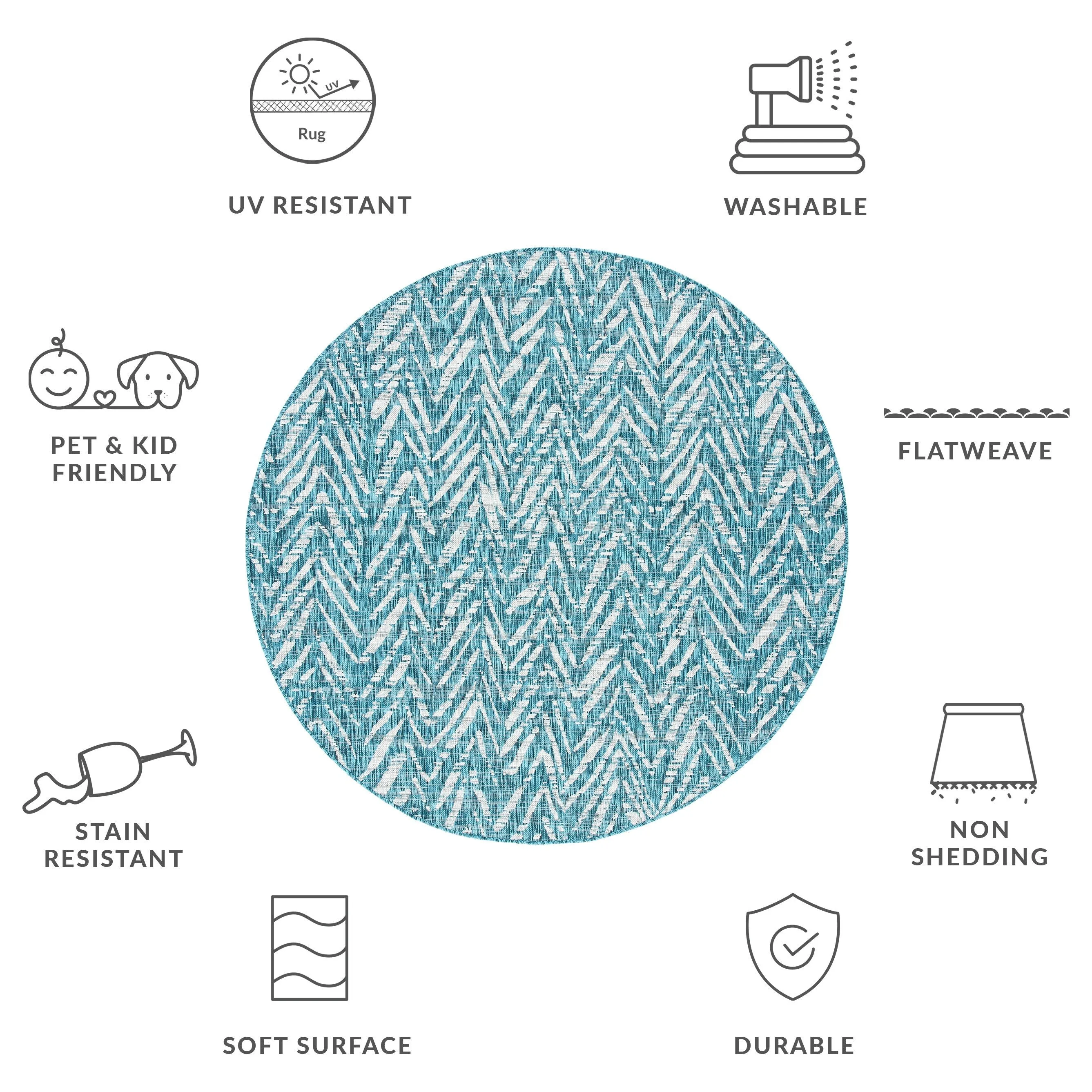 SAFAVIEH Courtyard Thin Indoor/ Outdoor Waterproof Patio Backyard Rug