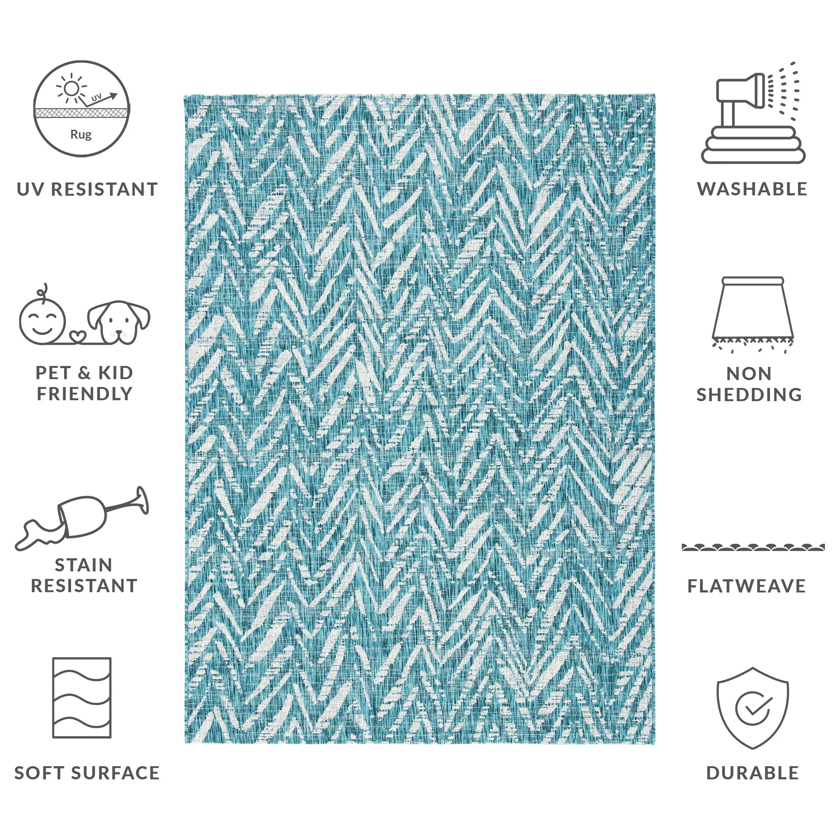 SAFAVIEH Courtyard Thin Indoor/ Outdoor Waterproof Patio Backyard Rug