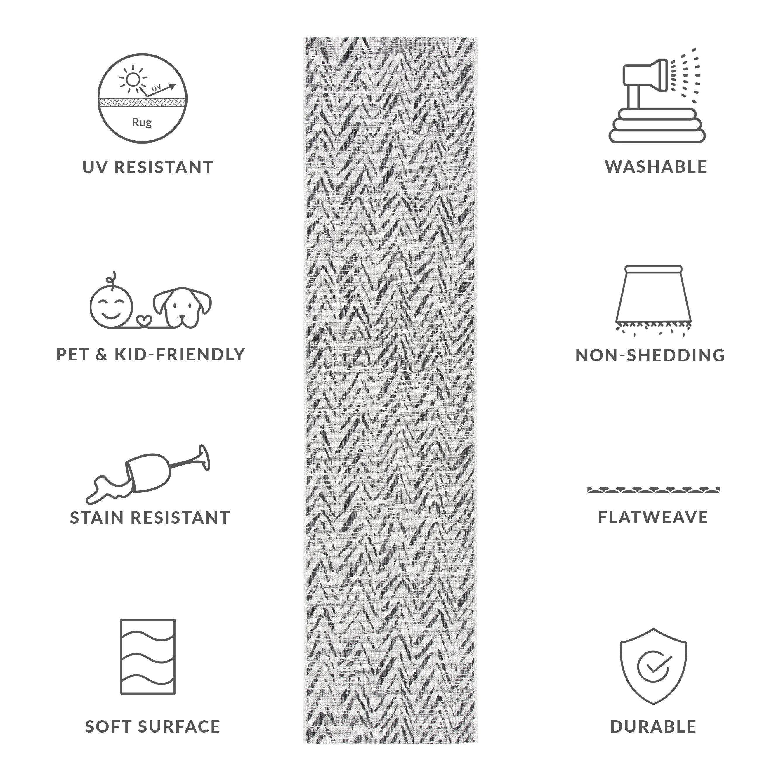 SAFAVIEH Courtyard Thin Indoor/ Outdoor Waterproof Patio Backyard Rug