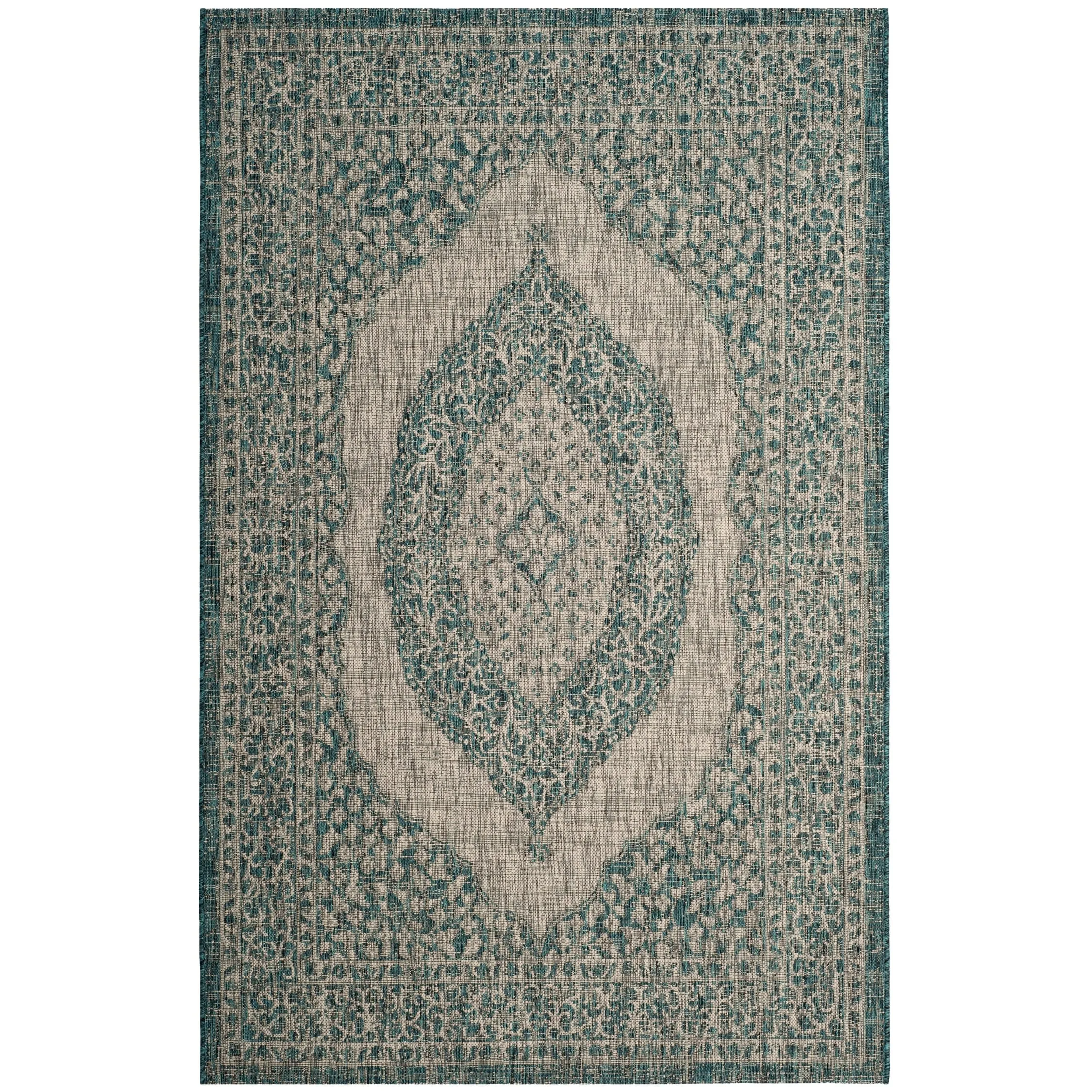 SAFAVIEH Courtyard Thoma Medallion Indoor/ Outdoor Waterproof Patio Backyard Rug