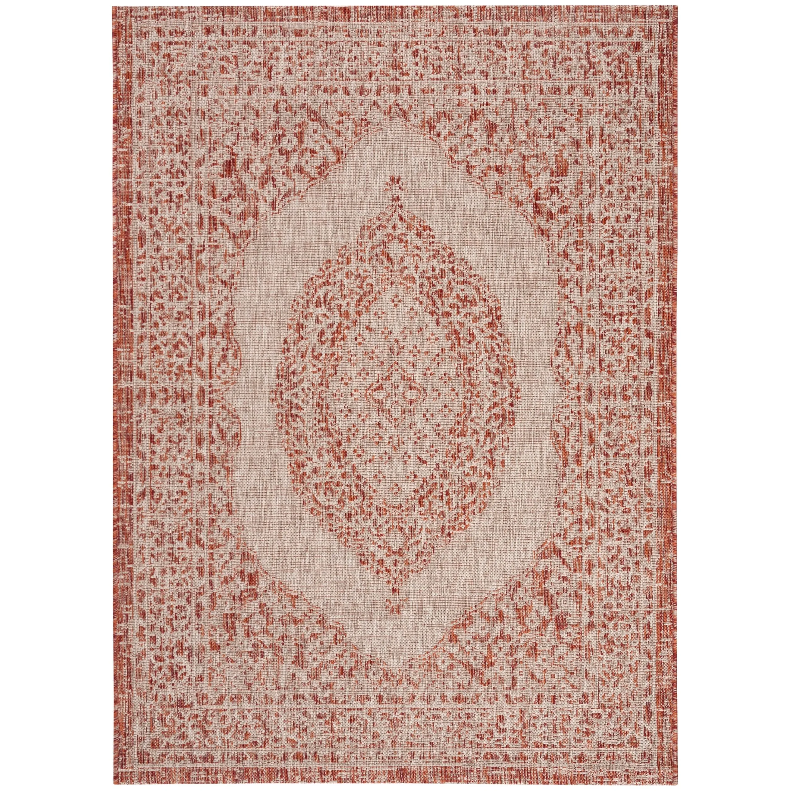 SAFAVIEH Courtyard Thoma Medallion Indoor/ Outdoor Waterproof Patio Backyard Rug