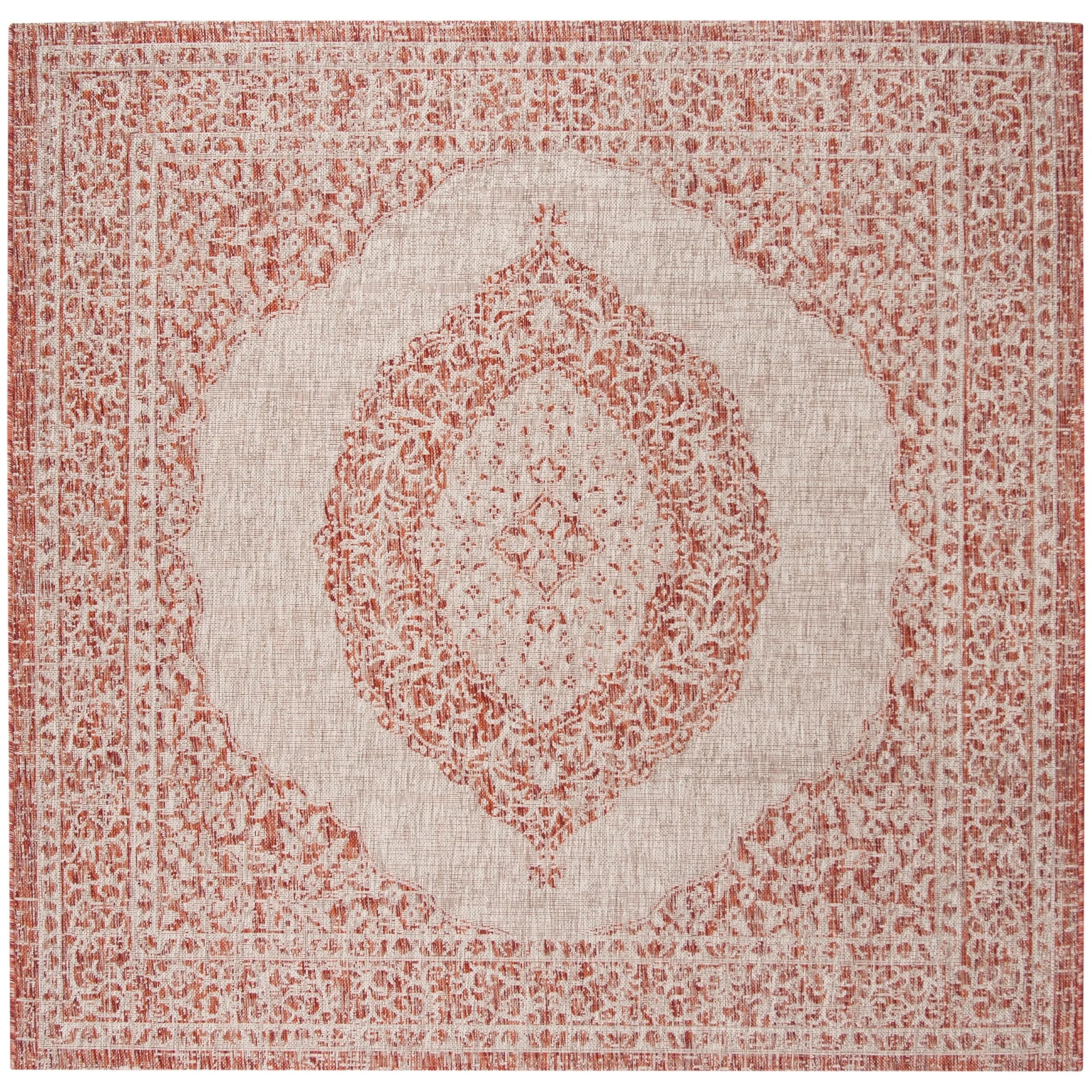 SAFAVIEH Courtyard Thoma Medallion Indoor/ Outdoor Waterproof Patio Backyard Rug