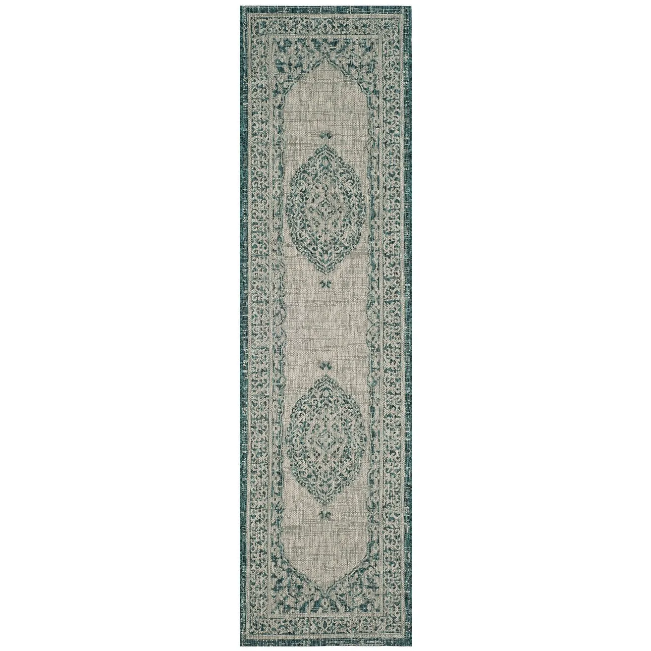 SAFAVIEH Courtyard Thoma Medallion Indoor/ Outdoor Waterproof Patio Backyard Rug