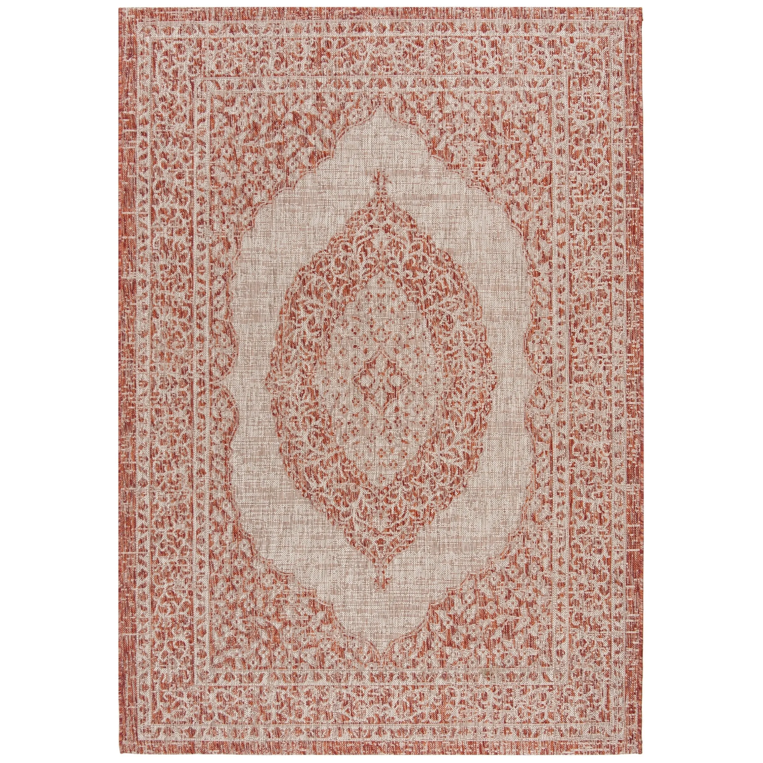 SAFAVIEH Courtyard Thoma Medallion Indoor/ Outdoor Waterproof Patio Backyard Rug