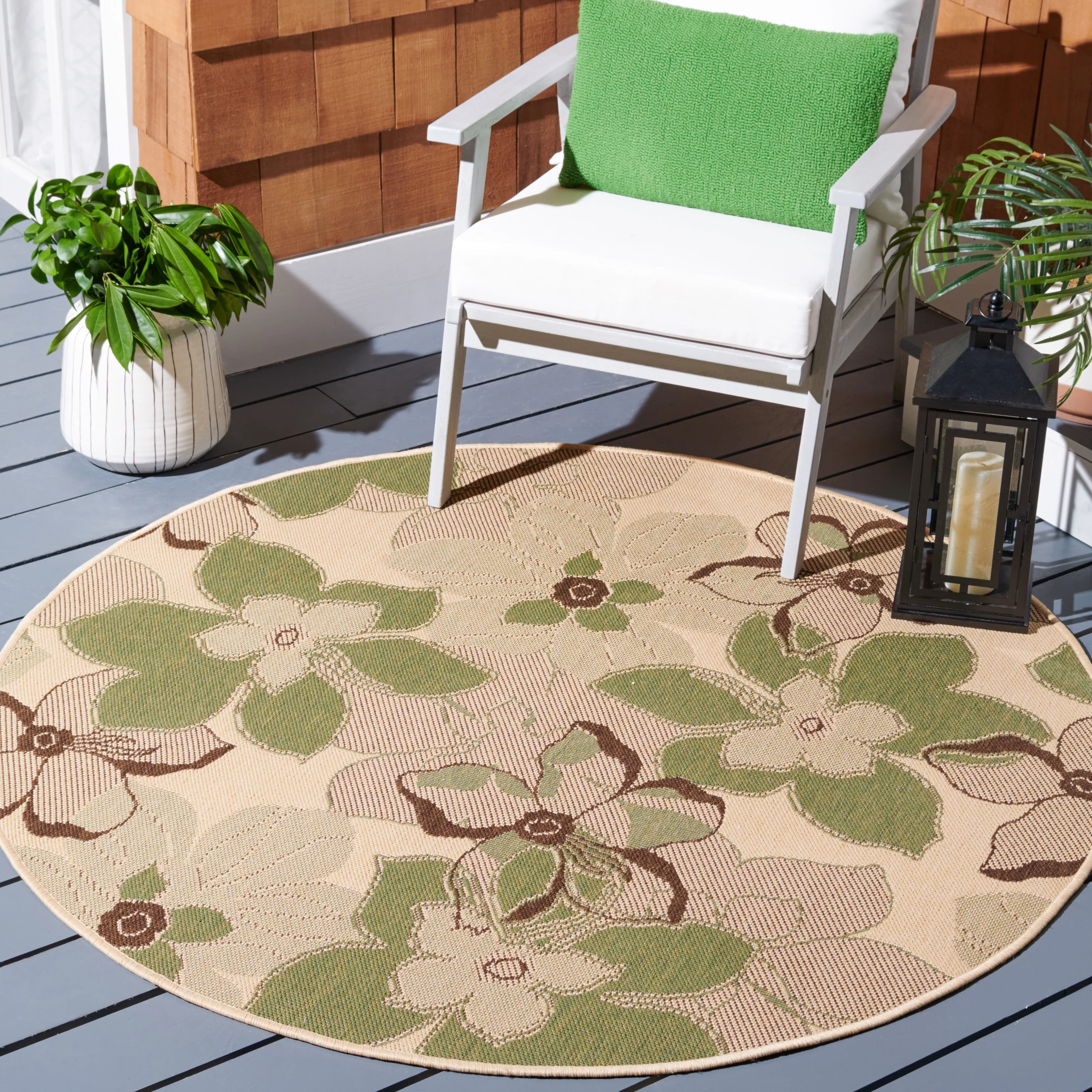 SAFAVIEH Courtyard Wanita Indoor/ Outdoor Waterproof Patio Backyard Rug