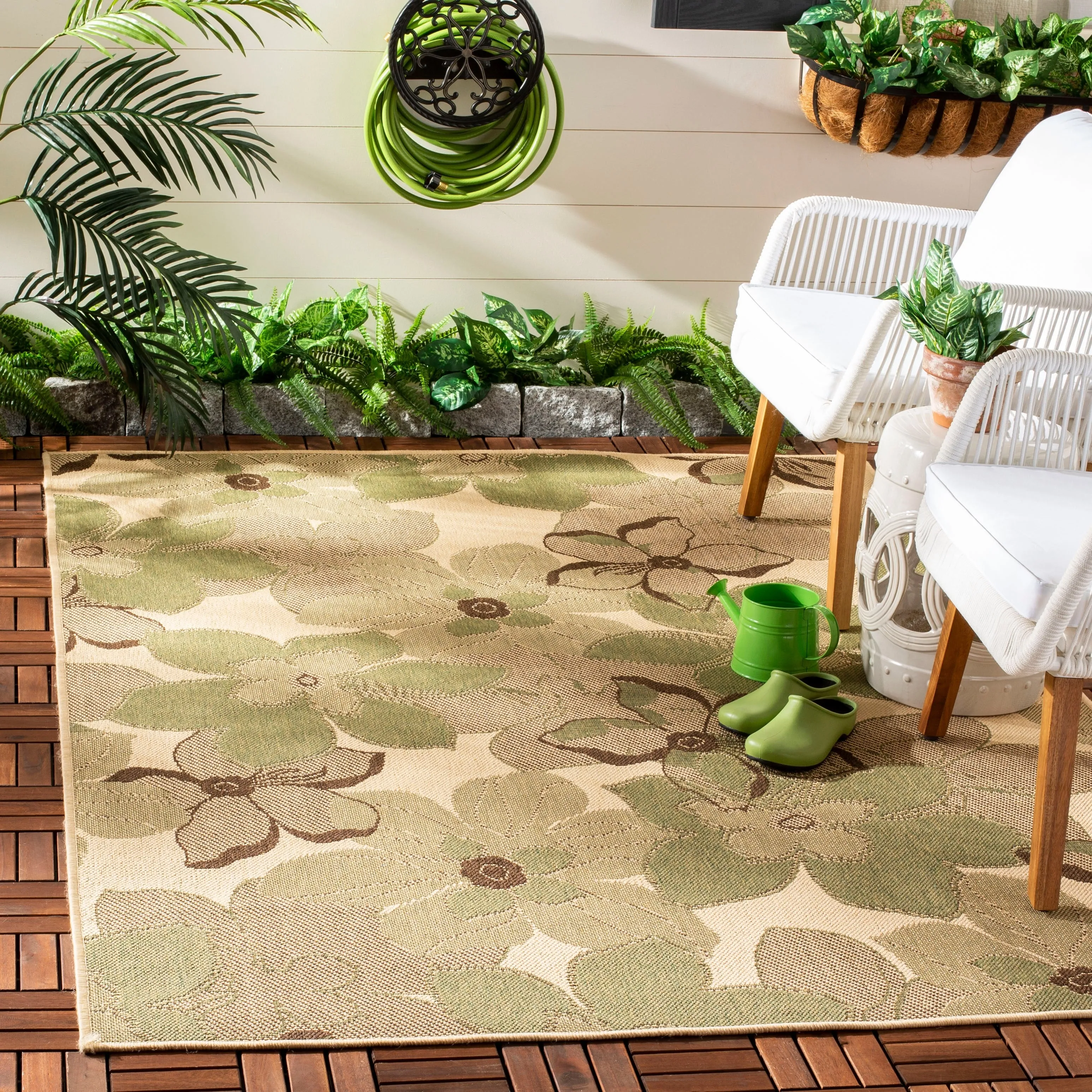 SAFAVIEH Courtyard Wanita Indoor/ Outdoor Waterproof Patio Backyard Rug