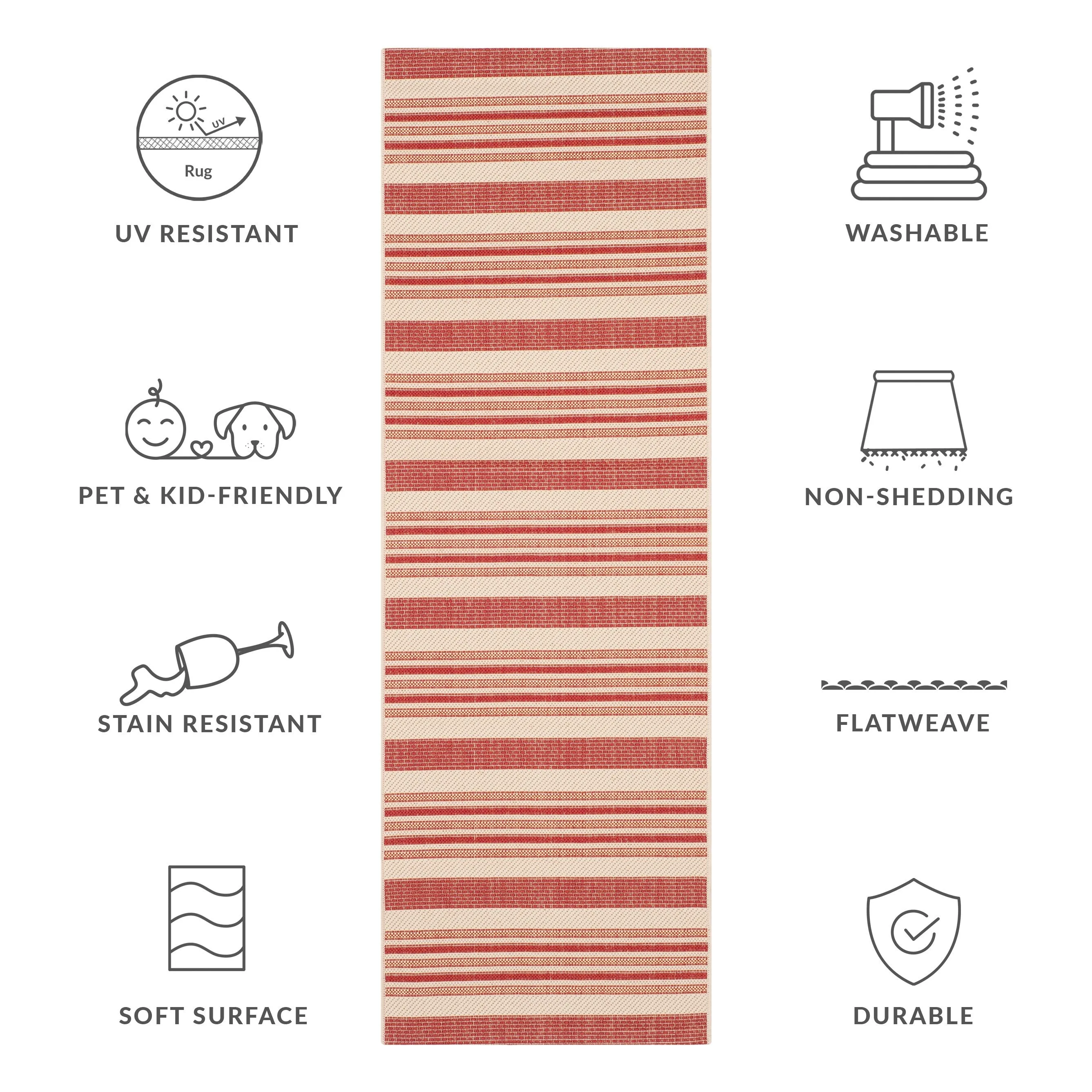 SAFAVIEH Courtyard Yulka Indoor/ Outdoor Waterproof Patio Backyard Rug