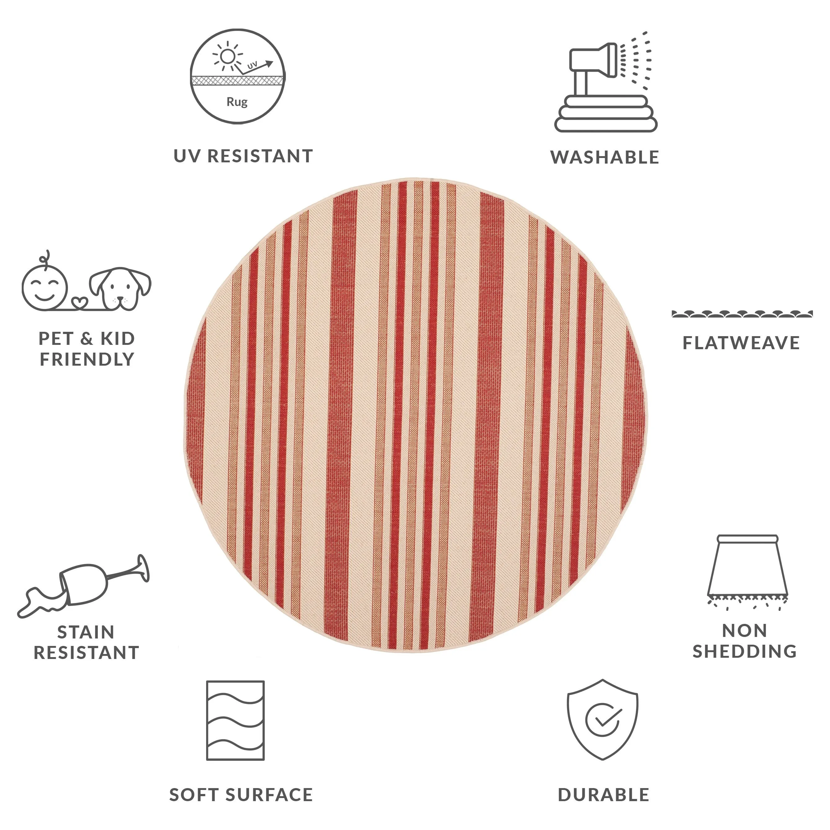 SAFAVIEH Courtyard Yulka Indoor/ Outdoor Waterproof Patio Backyard Rug
