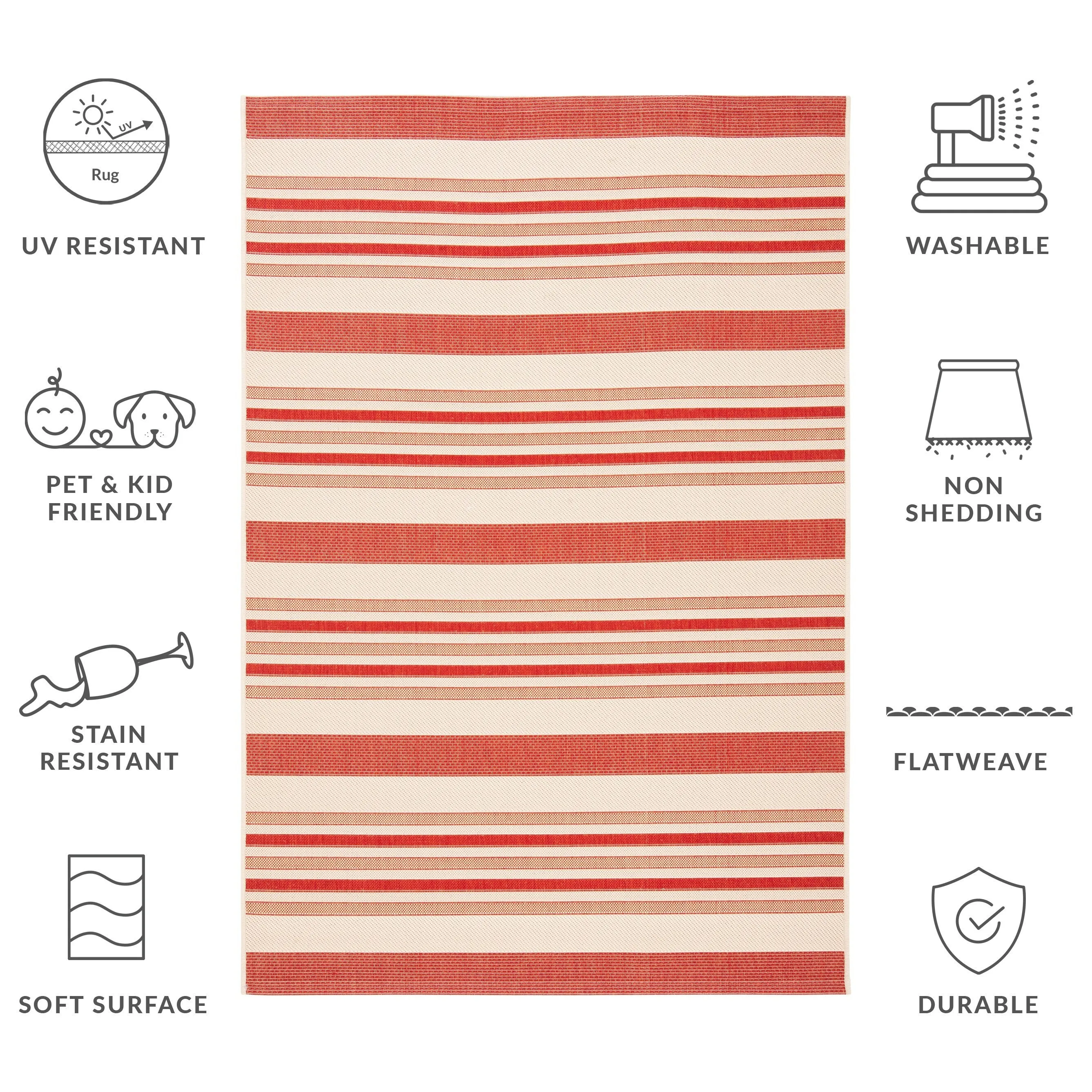 SAFAVIEH Courtyard Yulka Indoor/ Outdoor Waterproof Patio Backyard Rug