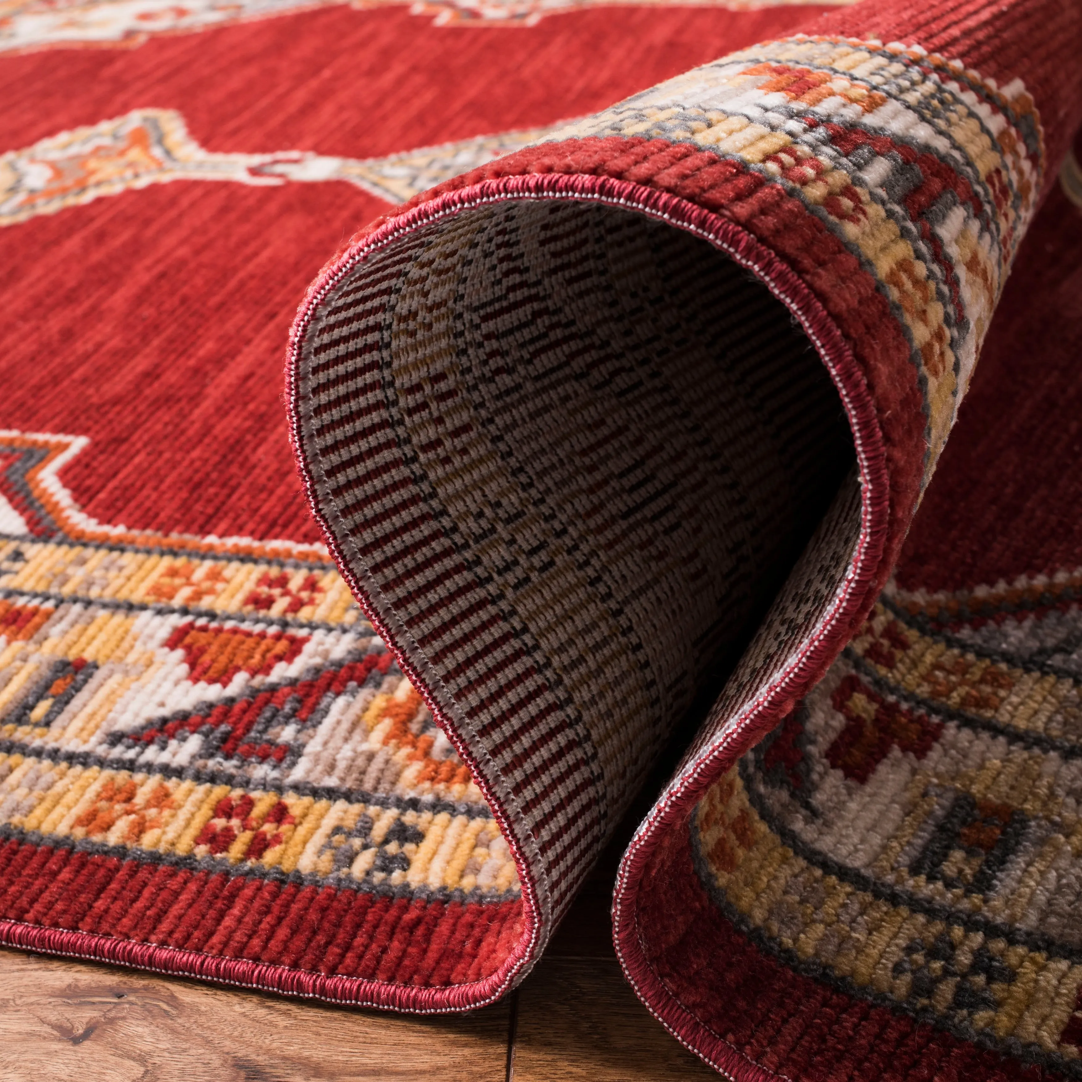 SAFAVIEH Farmhouse Rozana Boho Tribal Polyester Rug