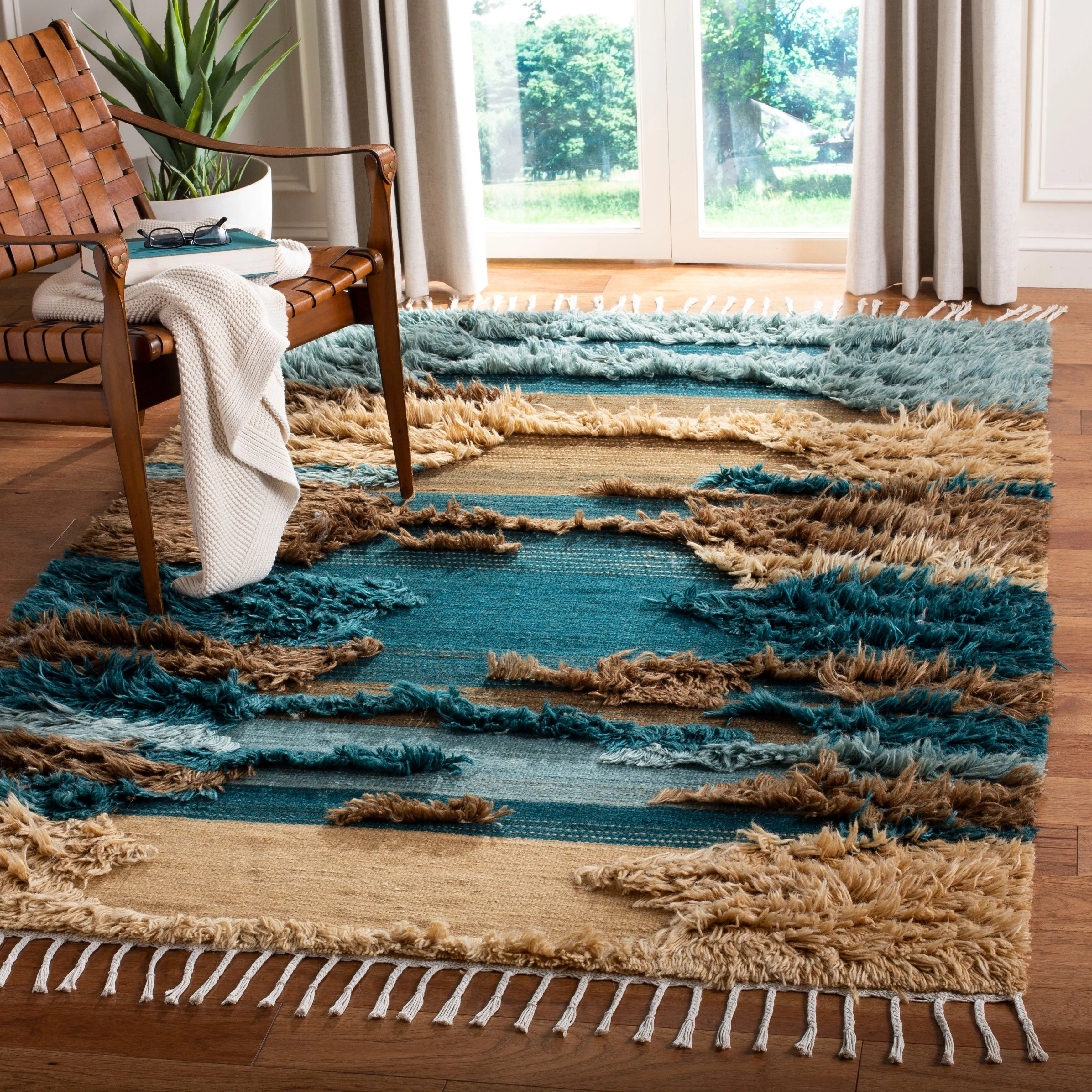 SAFAVIEH Hand-knotted Kenya Ilme Southwestern Tribal Wool Rug