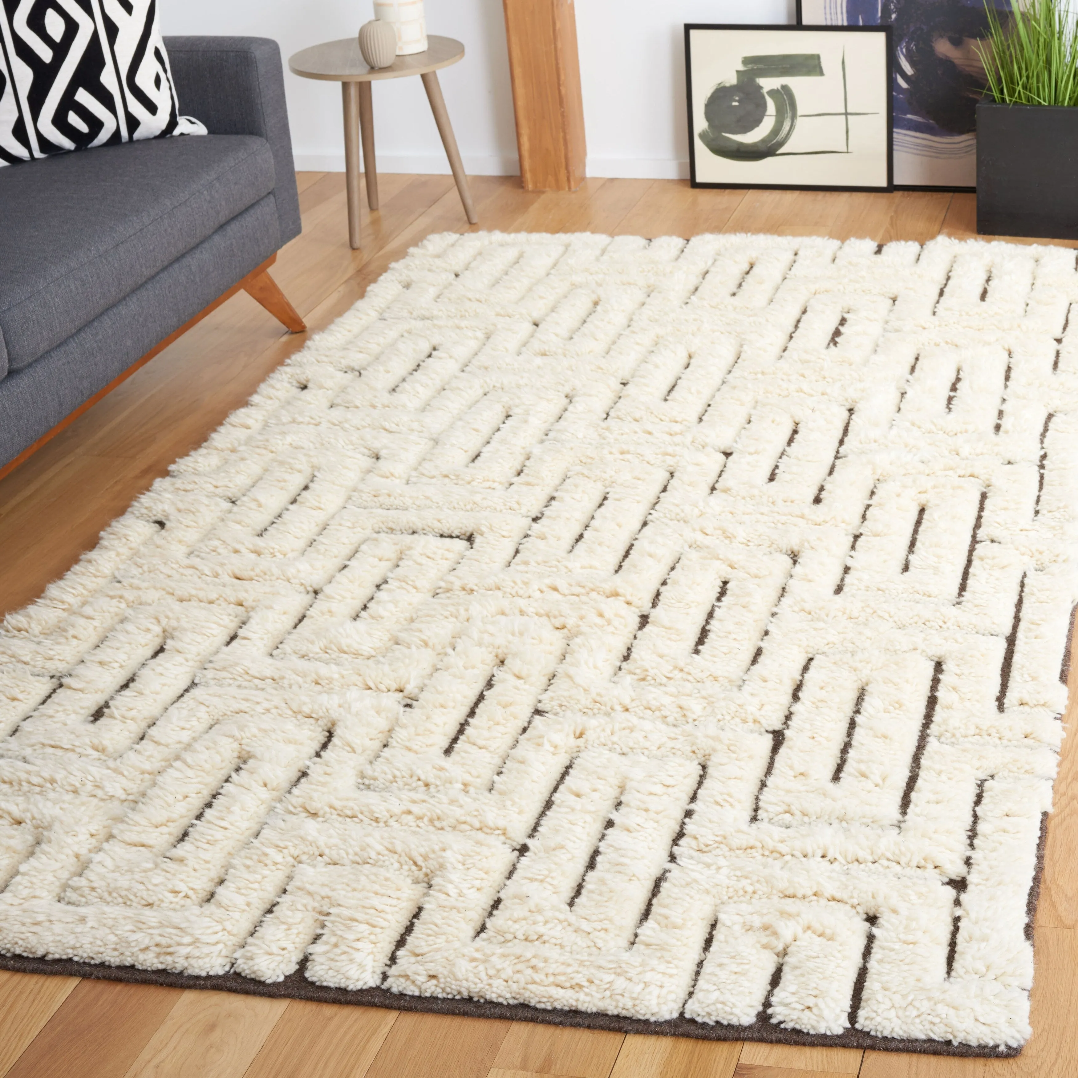 SAFAVIEH Hand-knotted Kenya Sayime Southwestern Tribal Wool Rug