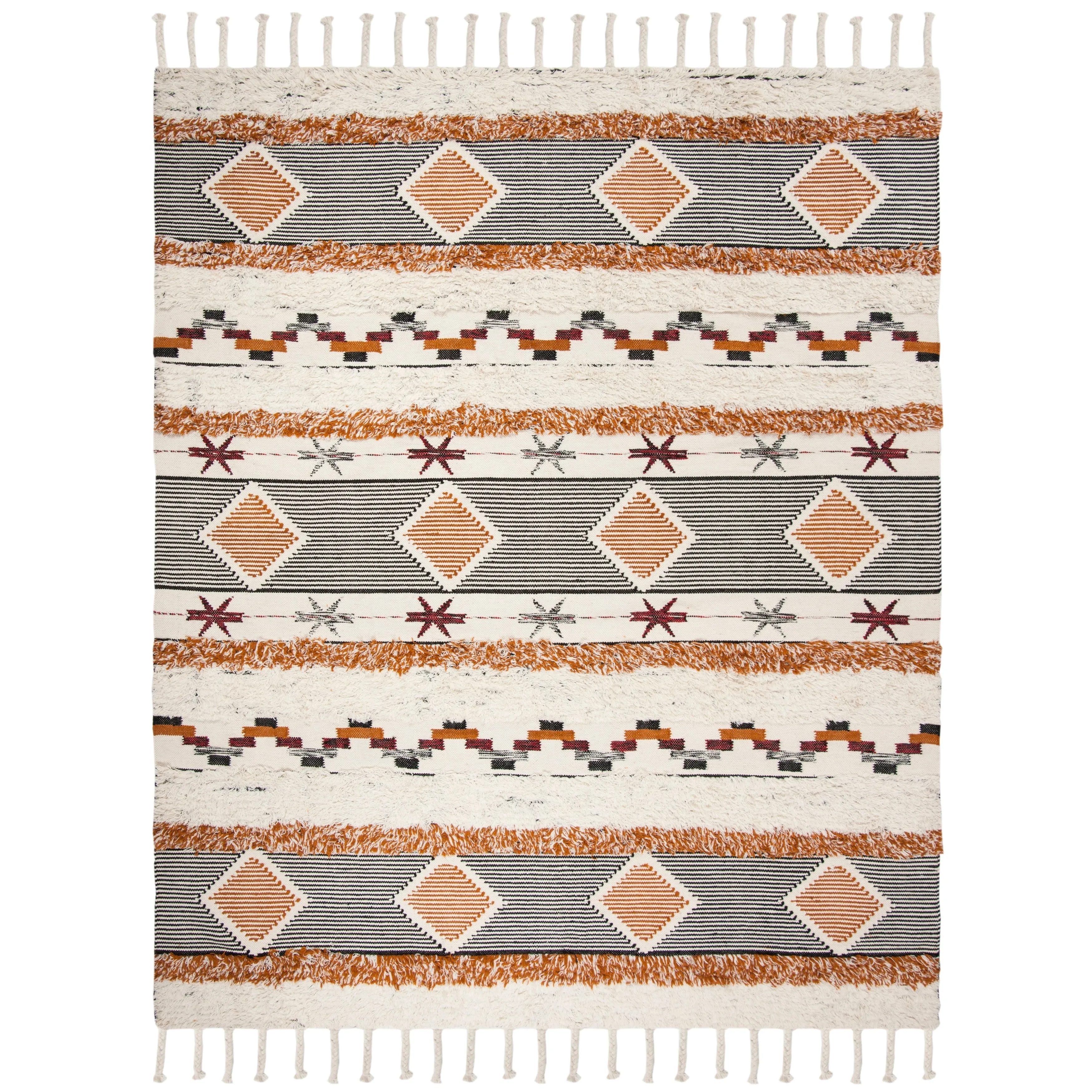 SAFAVIEH Hand-knotted Kenya Shanti Wool Tassel Rug