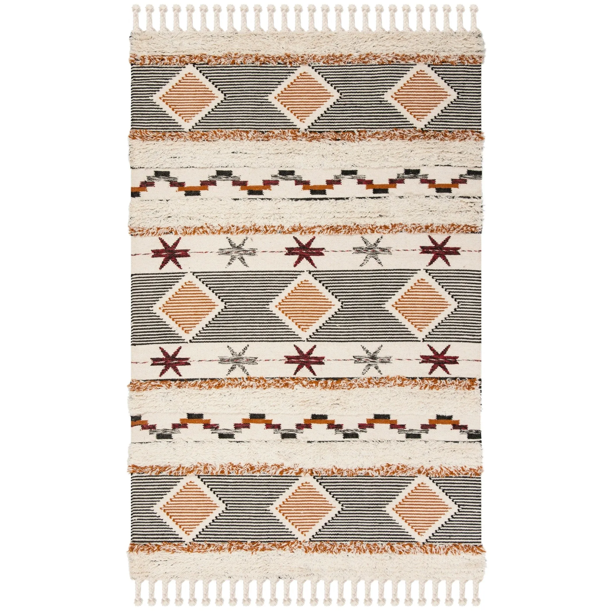 SAFAVIEH Hand-knotted Kenya Shanti Wool Tassel Rug