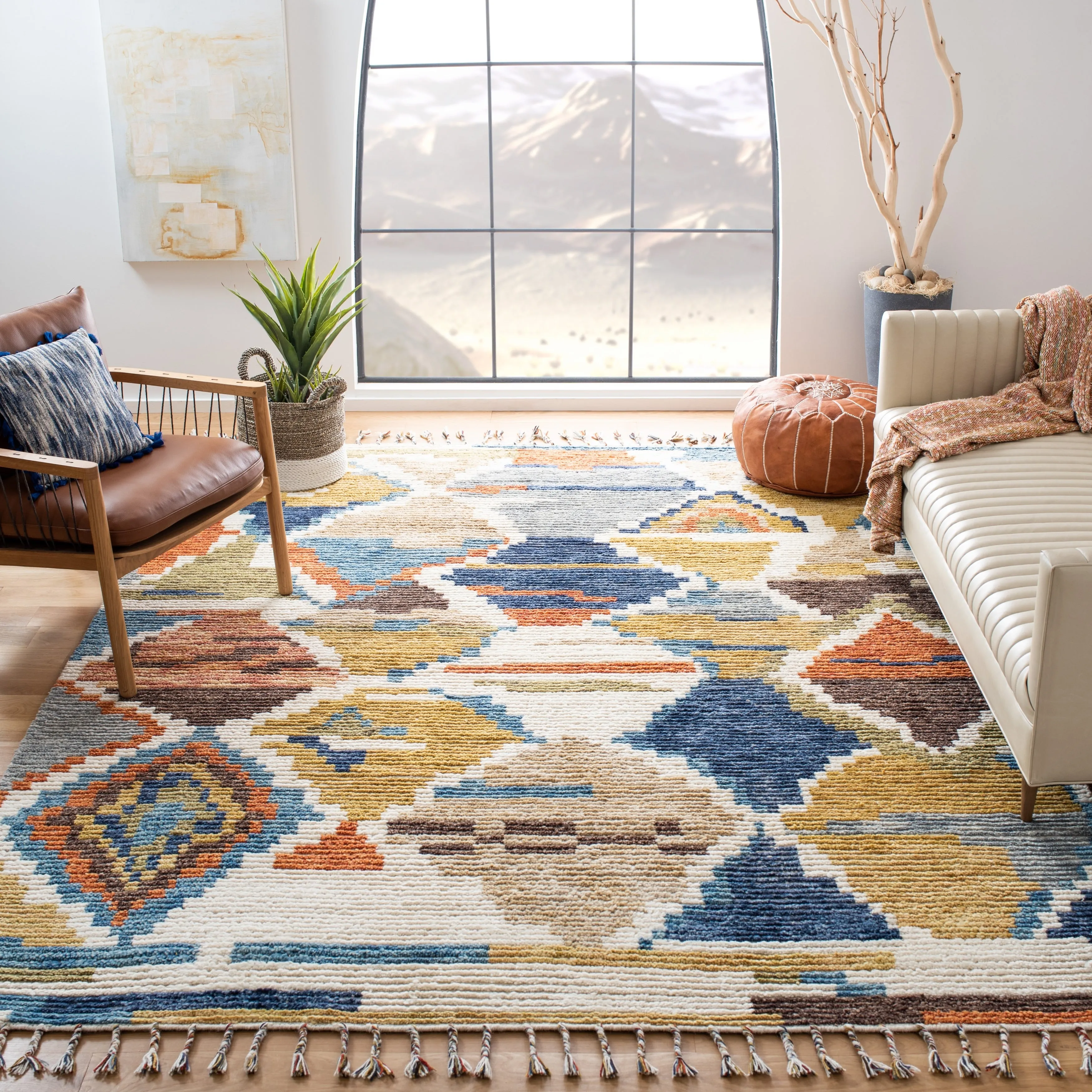 SAFAVIEH Hand-knotted Kenya Thamar Southwestern Tribal Wool Rug