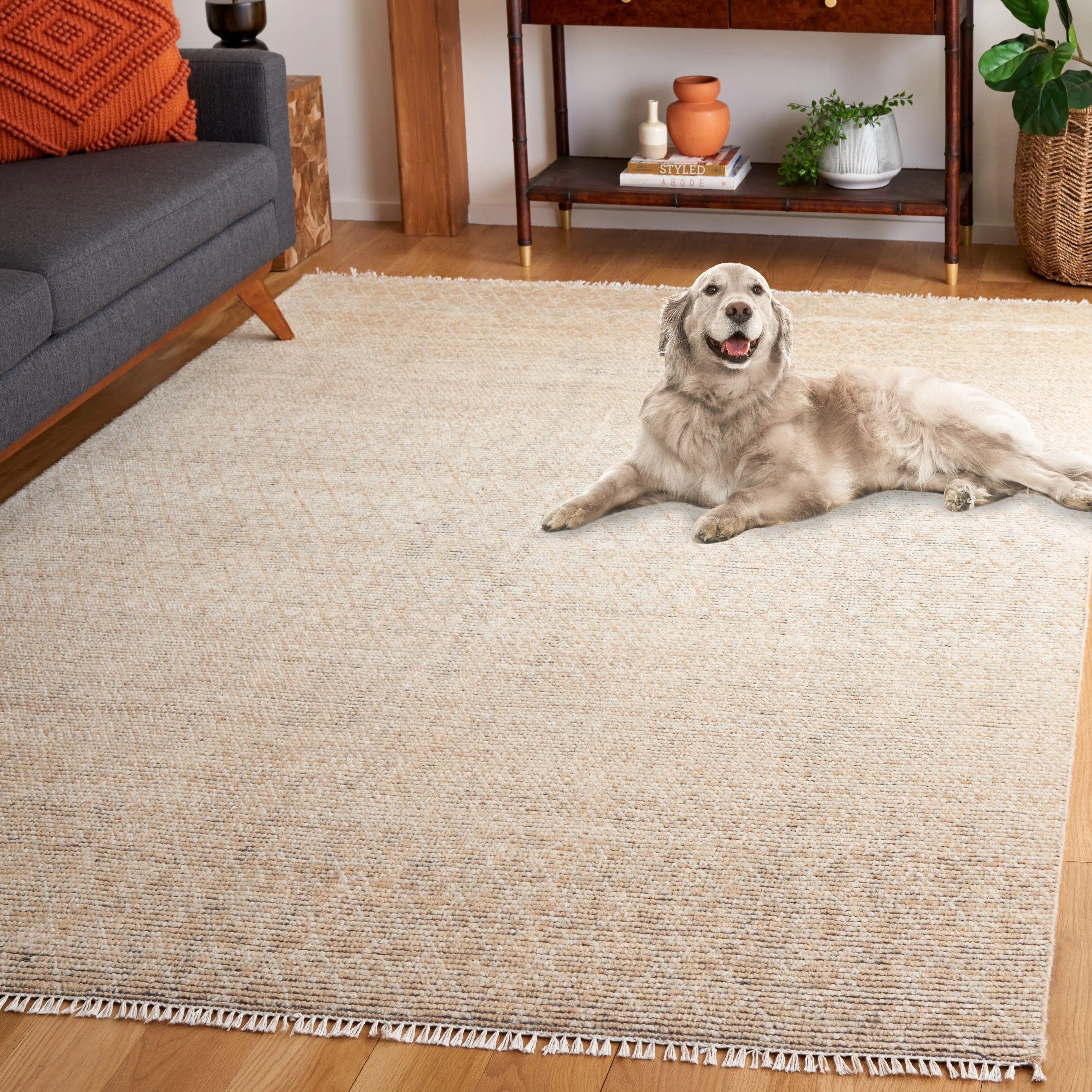 SAFAVIEH Hand-Knotted Nomad Bouchra Boho Wool Rug