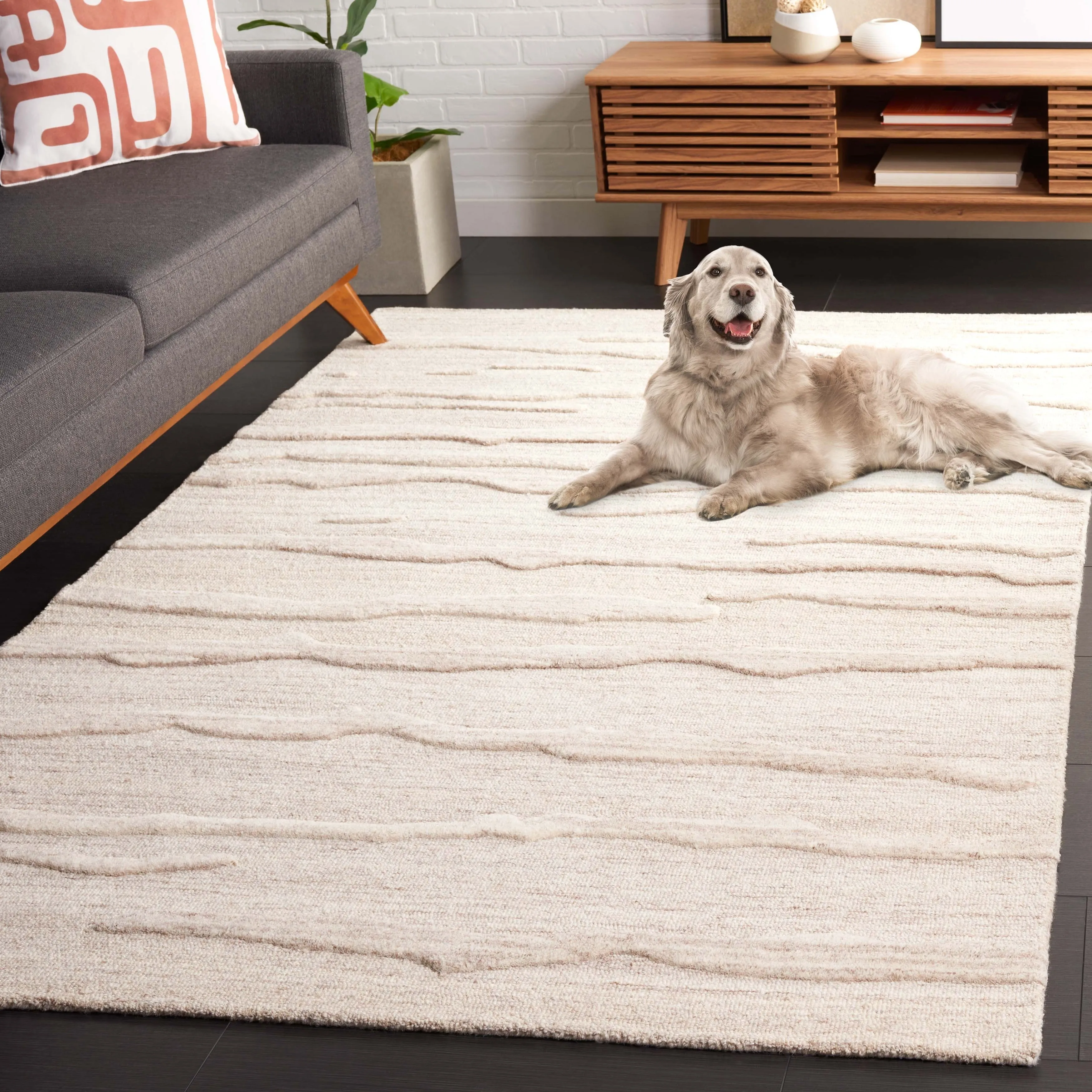 SAFAVIEH Handmade Abstract Monalisa Modern Wool Rug
