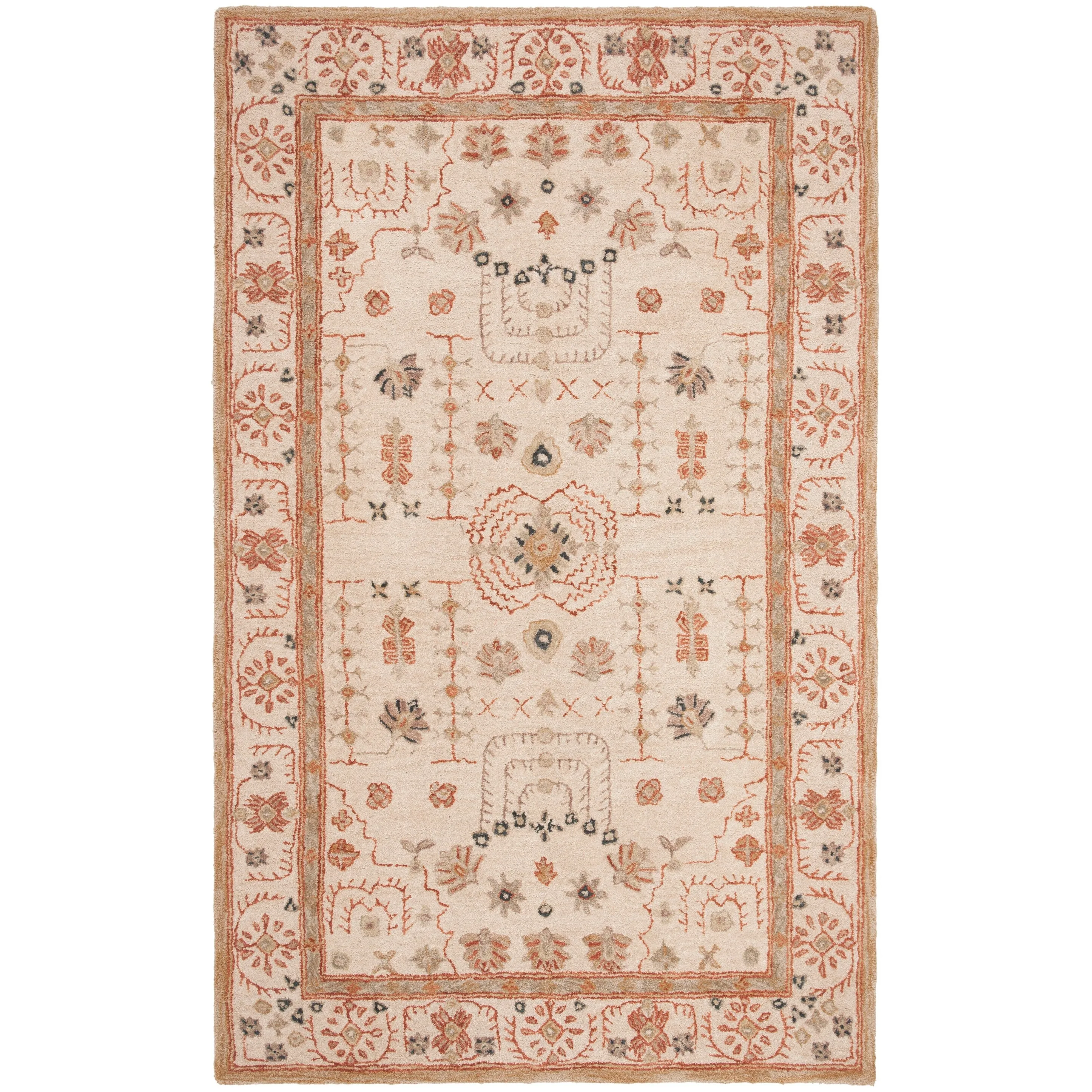 SAFAVIEH Handmade Anatolia Jamesina Traditional Oriental Hand-spun Wool Rug