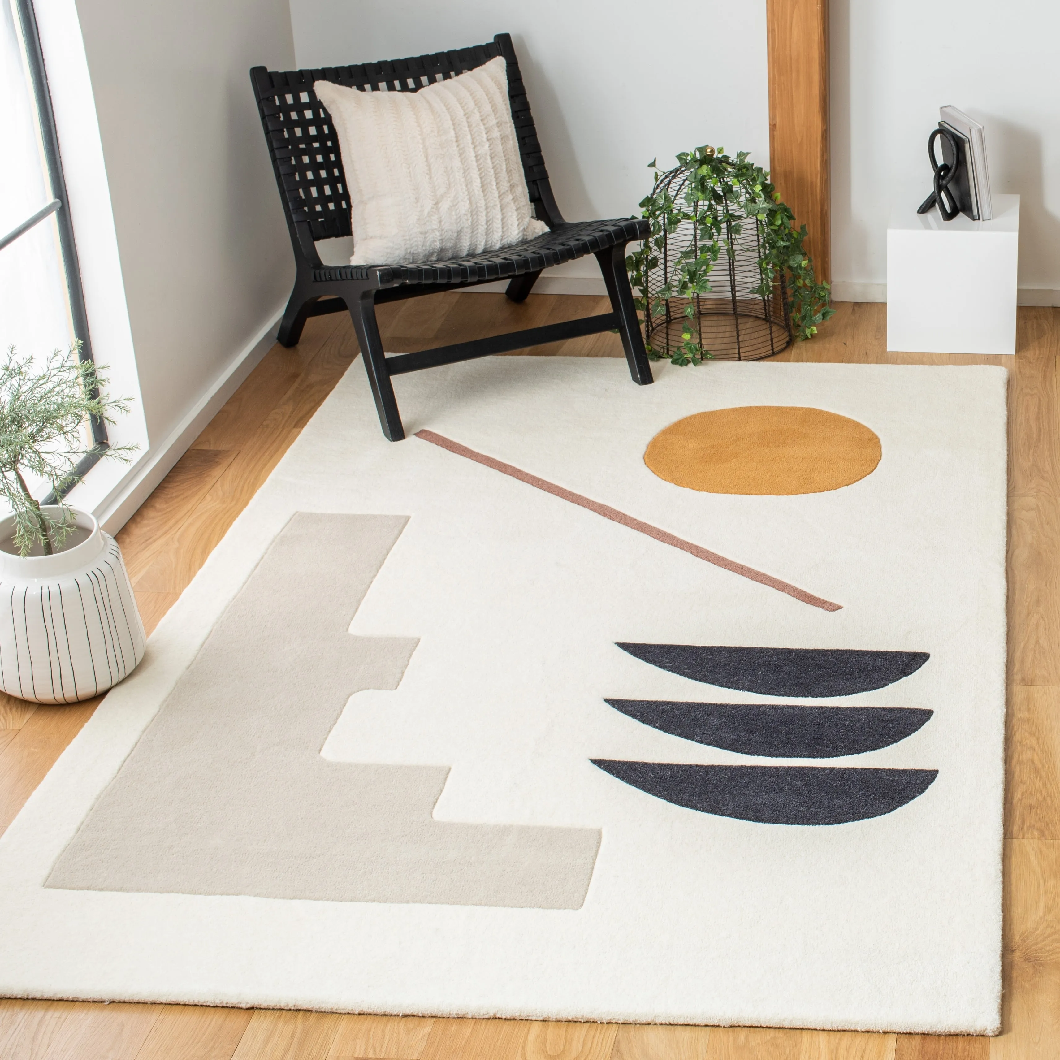 SAFAVIEH Handmade Fifth Avenue Adrie Mid-Century Modern Wool Rug